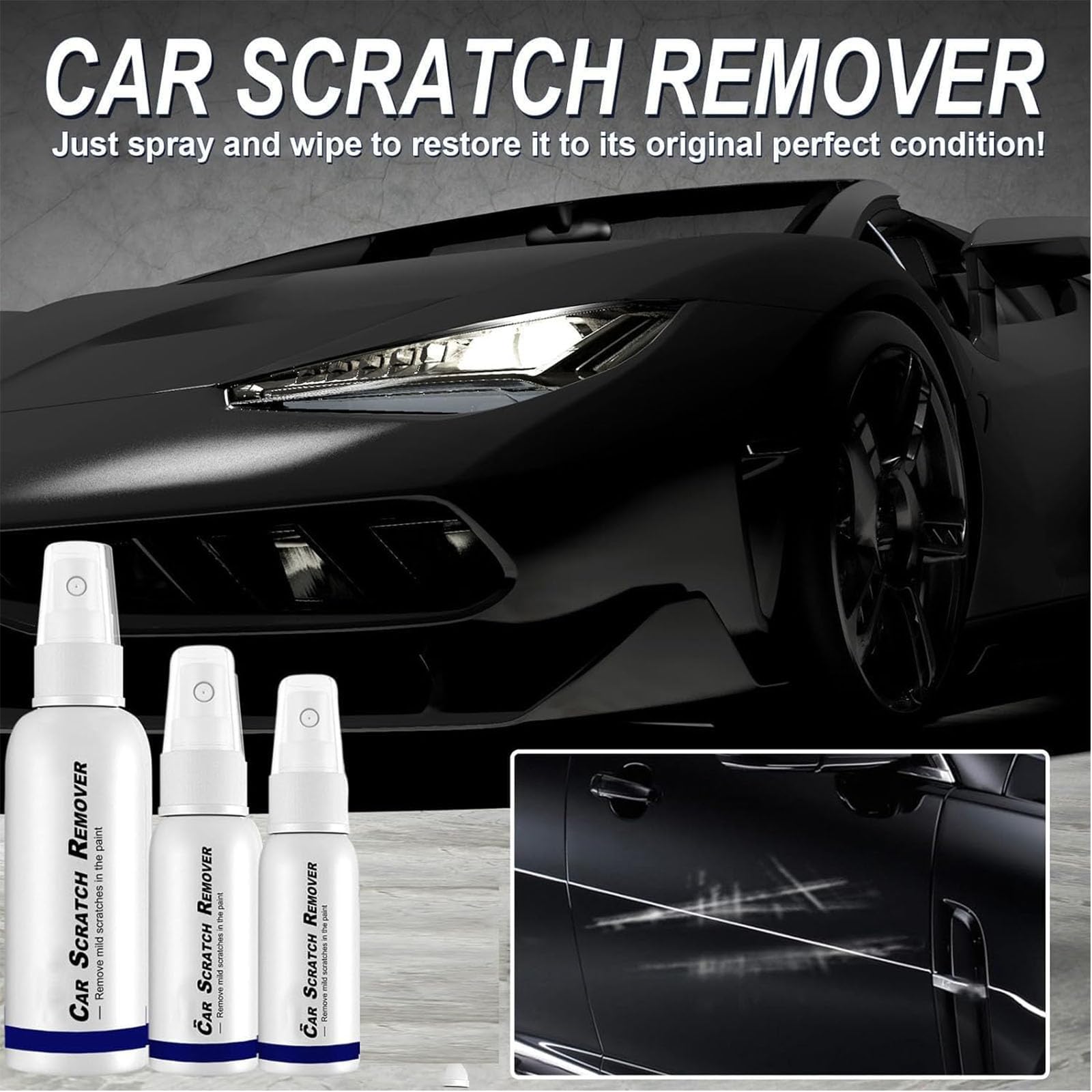 Car Paint Scratch Repair Spray - Quick & Easy Scratch Remover for Vehicles | Fix Scratches on Cars, Trucks & SUVs | Perfect for DIY Auto Body Repair & Touch-Ups