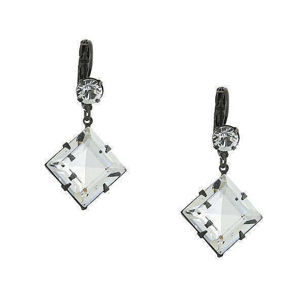 1928 Bridal Genuine Austrian Crystal Diamond Drop Earrings - Vintage Dangle Earrings for Weddings, Prom & Special Occasions