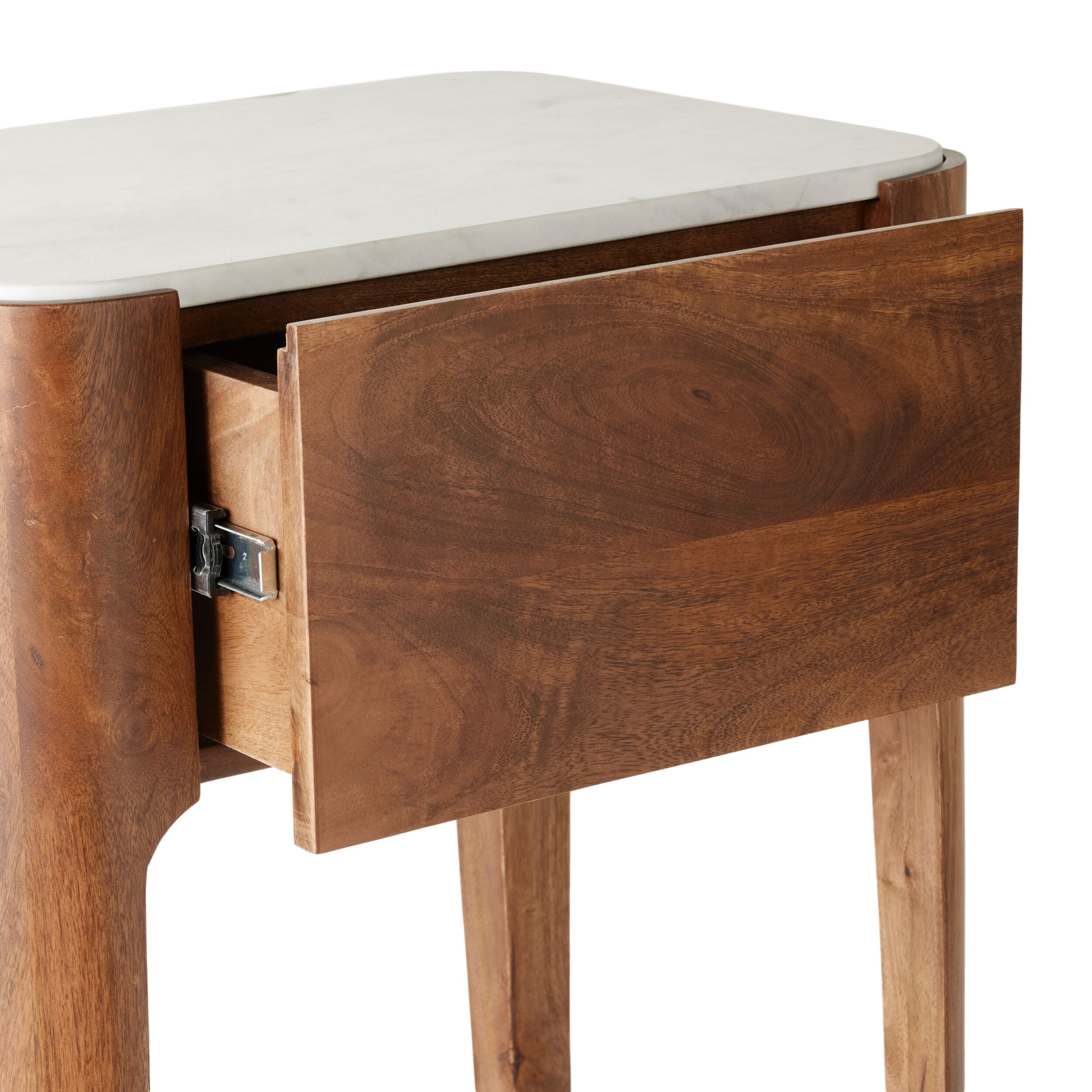 Adore Bedside Table - Modern Nightstand with Storage Shelf for Bedroom, Living Room & Office - Perfect for Small Spaces & Home Decor
