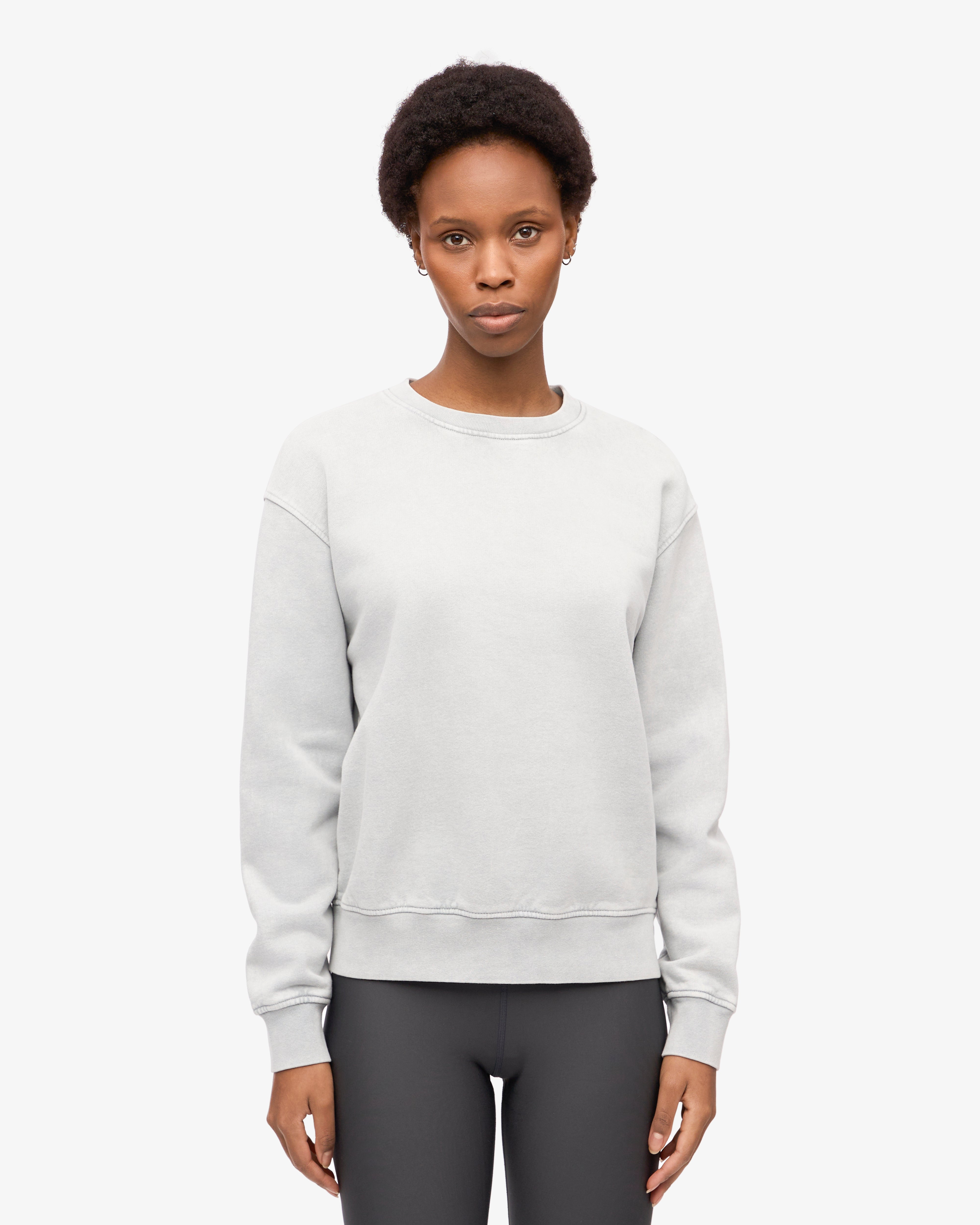 Organic Cotton Women's Classic Crew Neck T-Shirt - Faded Grey - Soft & Comfortable for Casual Wear, Lounge & Everyday Outfits