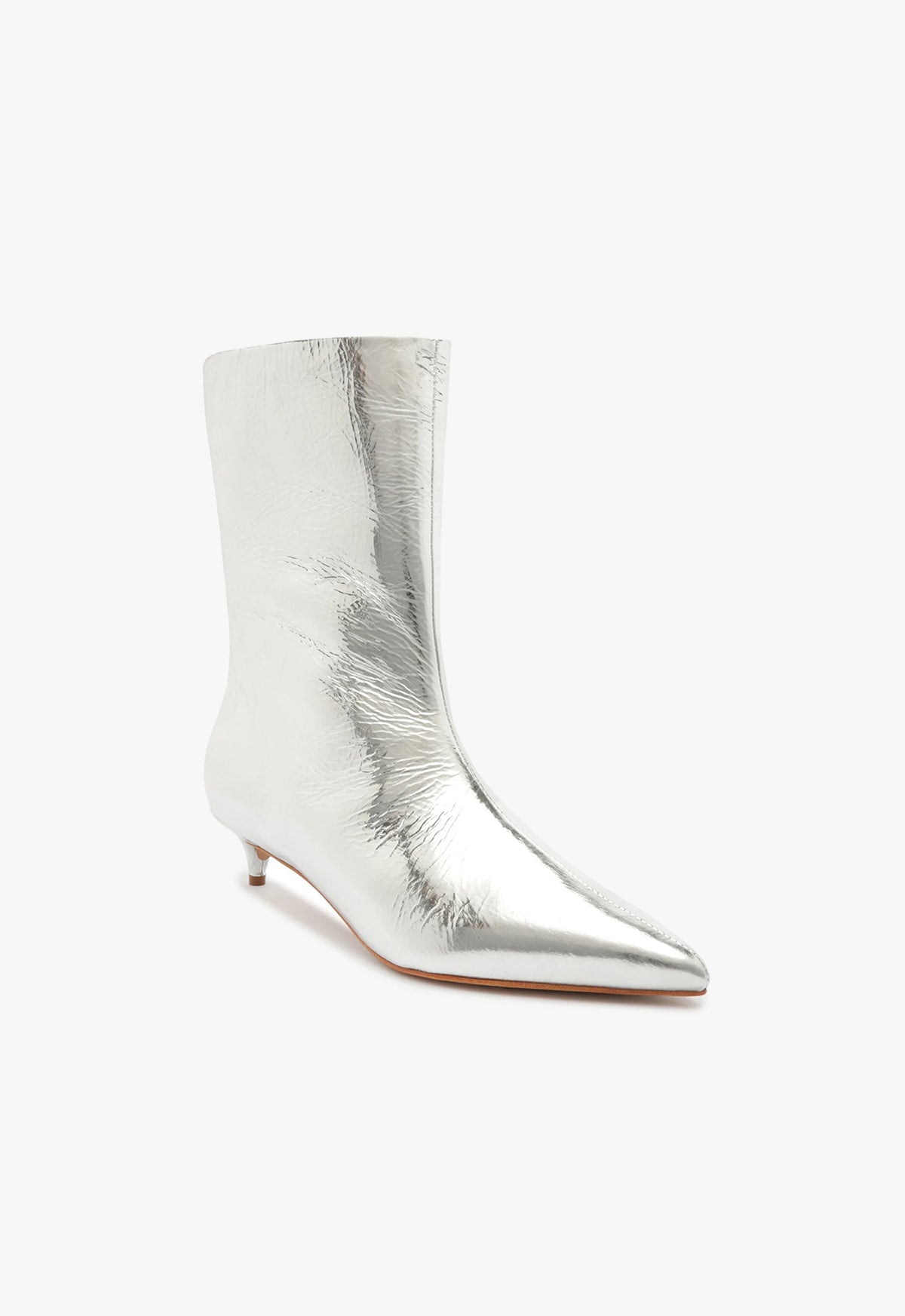 Gail Women's Smashed Metallic Ankle Booties - Stylish Chunky Heel Boots for Party, Night Out & Fall Fashion