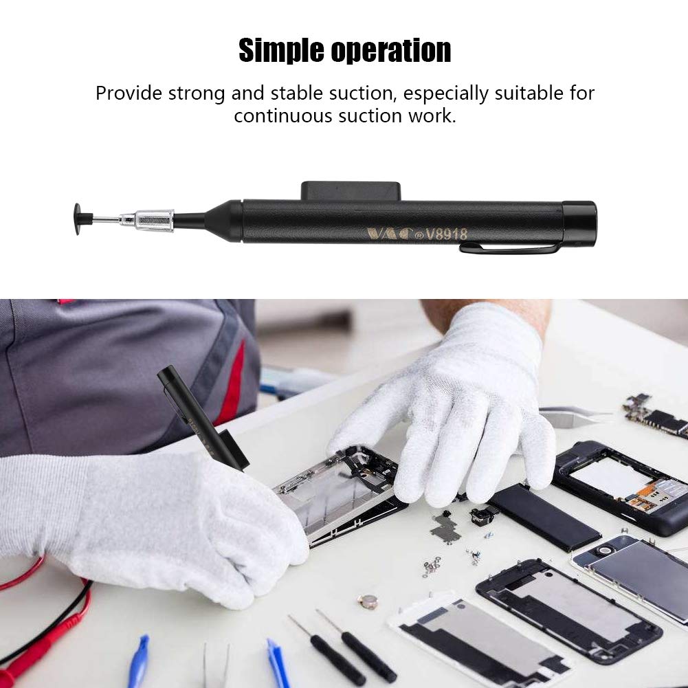 Taidda Anti-Static Vacuum Suction Pen Kit with Powerful Mini Pump - Precision IC/SMD Component Pickup Tool for Electronics Repair, PCB Assembly & Microchip Handling | Ideal for Circuit Board Soldering, Phone Repair & Small Parts Placement