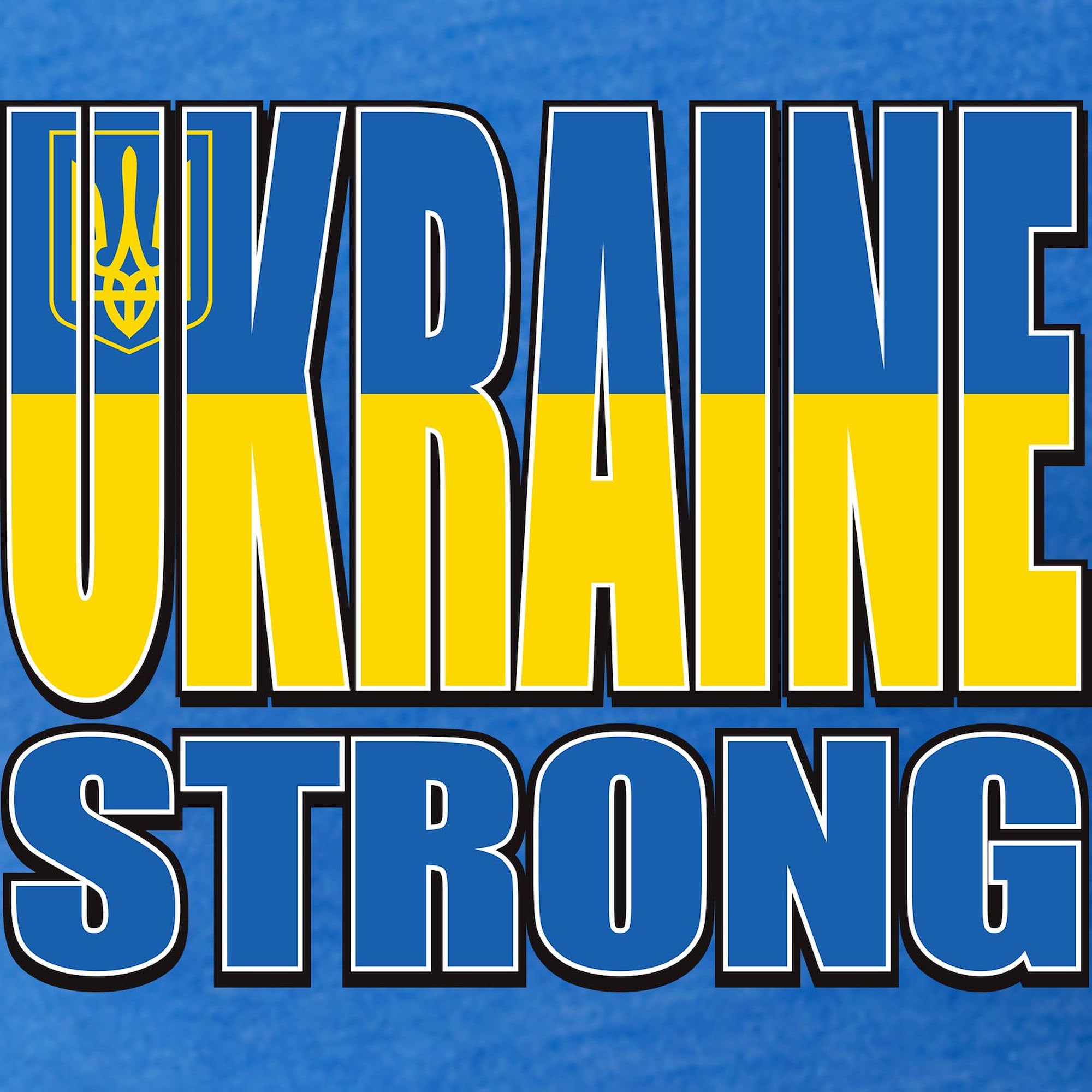 Ukraine Strong Football T-Shirt for Men - Game Day & Support