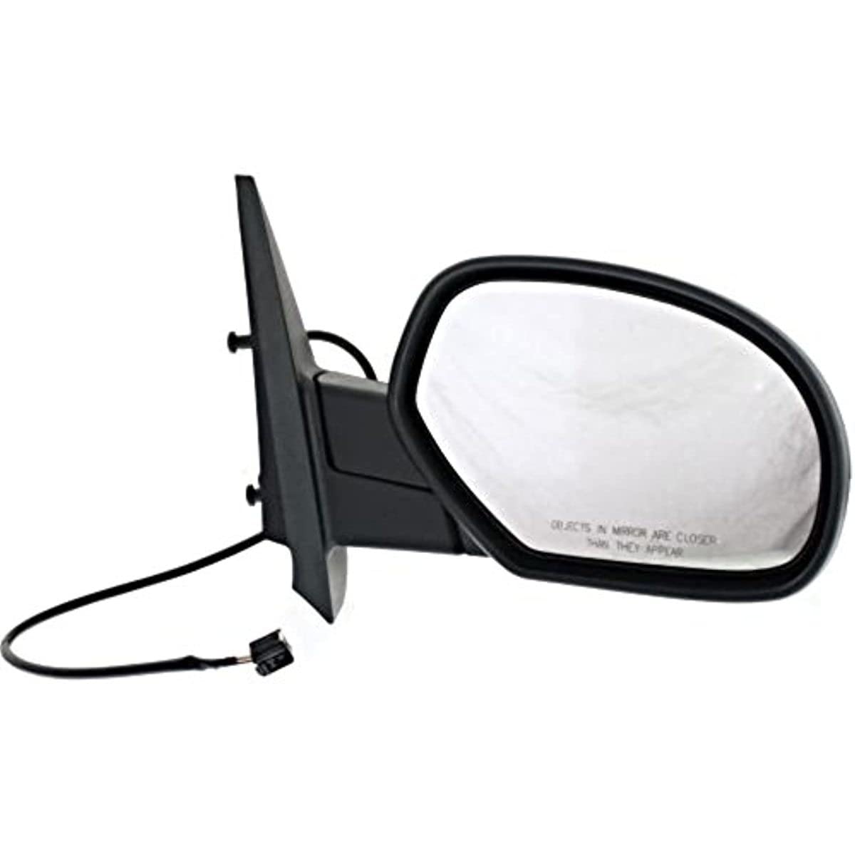 2007-2013 GM Truck Right Passenger Side Power Heated Textured Black Manual Folding Mirror - Replacement for Silverado, Sierra, Tahoe & Suburban - Enhances Safety & Style