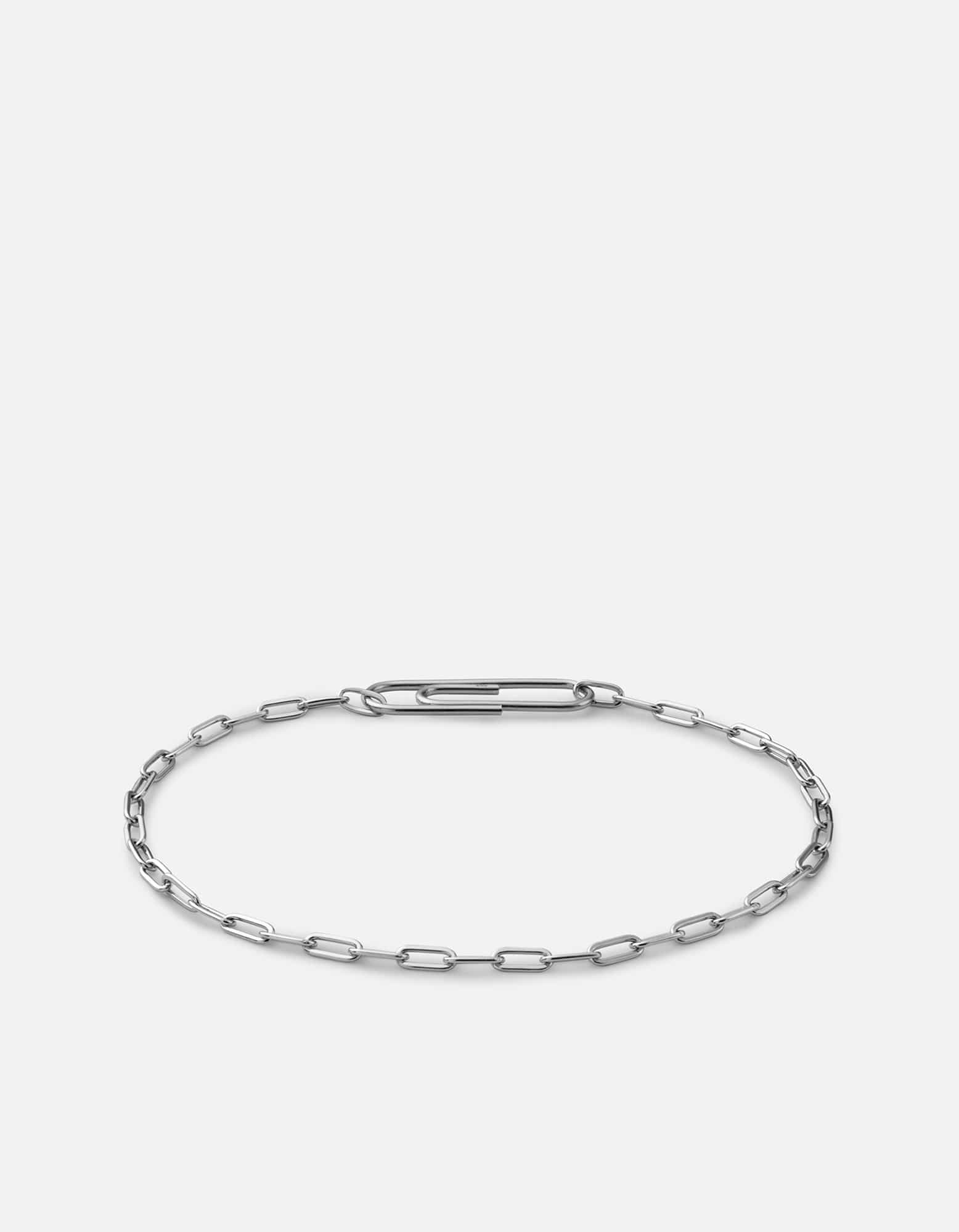 Volt Link Paper Clip Bracelet - Sterling Silver Jewelry for Women | Trendy Minimalist Bracelet for Everyday Wear & Gift Giving