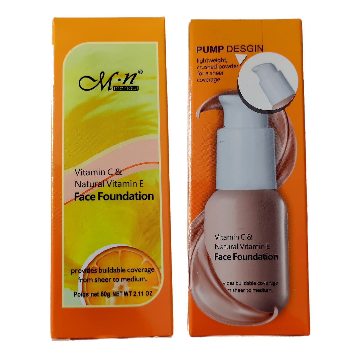 SENECIO Me Now Vitamin C & E Face Foundation - 60g Buildable Coverage (Sheer to Medium) for Flawless, Radiant Skin - Perfect for Daily Wear, Special Occasions & Photography