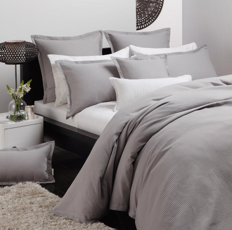 Premium Ascot Pewter European Pillowcase - Luxury 100% Cotton Bedding for Sofa, Bed & Home Decor - Soft & Breathable Pillow Cover for Ultimate Comfort