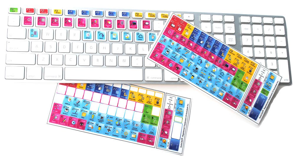 AutoCAD Shortcut Keyboard Stickers for Designers & Engineers