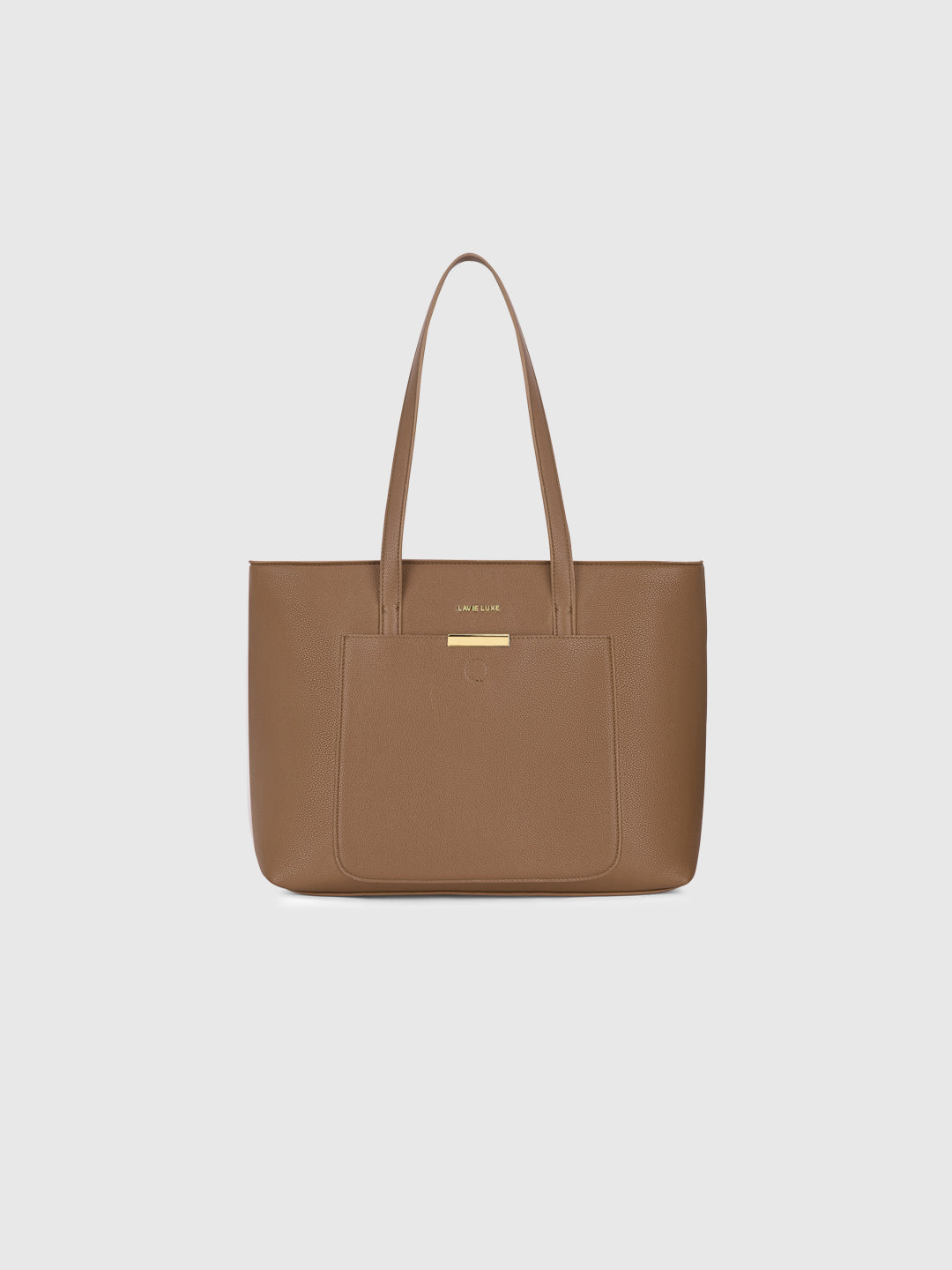 Lavie Luxe Bliss Tan Large Women's Tote Bag - Stylish & Spacious Handbag for Work, Travel & Everyday Use | Premium Leather Shoulder Bag for Women