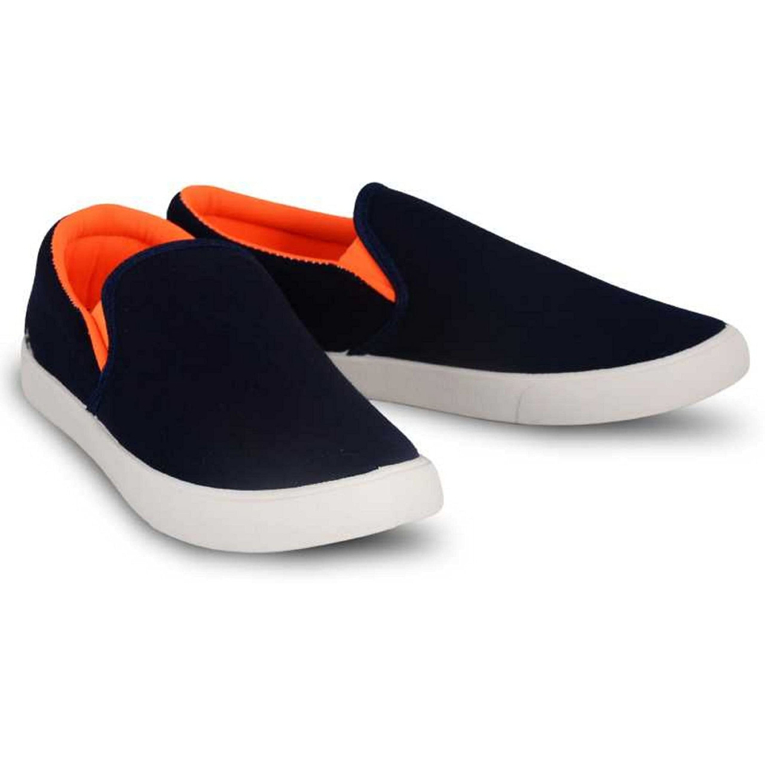 Lightweight Stylish Walking Shoes for Men - Trendy Comfortable Sneakers (Pack of 2) in Beige & Orange - Perfect for Casual Wear, Travel & Daily Walking