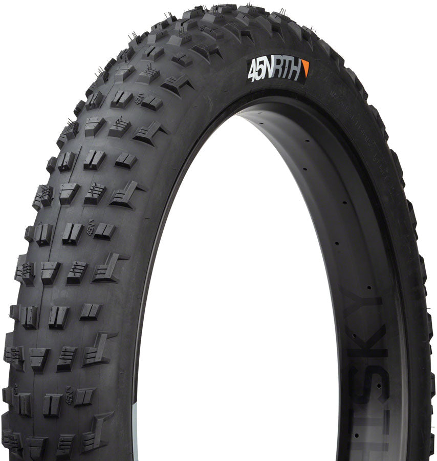45NRTH Vanhelga 26 x 4.2 Fat Bike Tire - 120 TPI Tubeless Folding Black - Winter & Snow Biking, Off-Road Trail Riding, All-Terrain Cycling Accessories