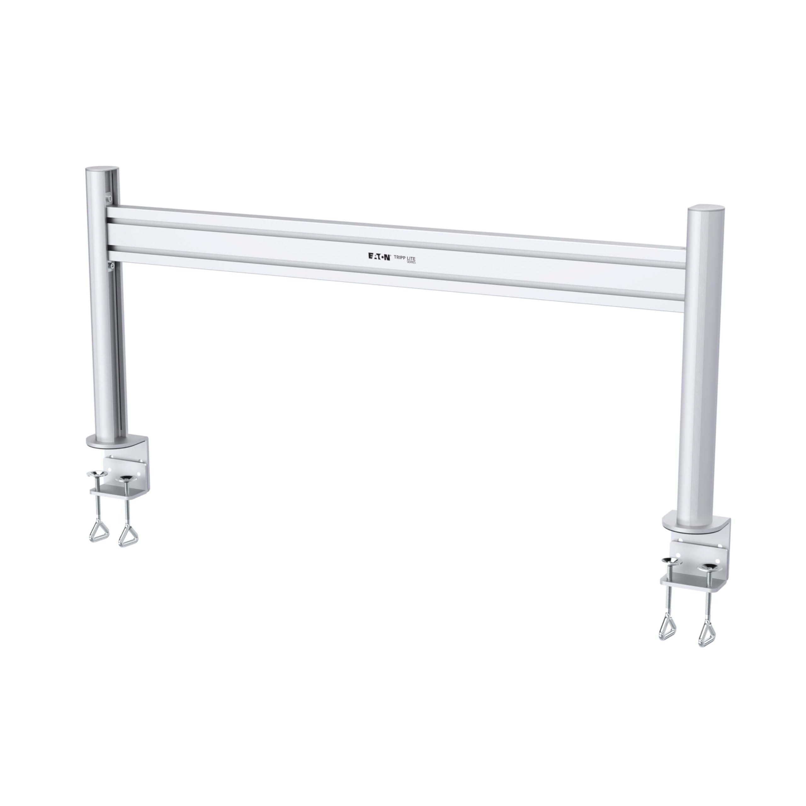 Eaton Tripp Lite Dual Monitor Stand - Adjustable Horizontal Track System with Desk Clamp & Slat Wall Rail - VESA Mount for 2 Screens up to 32