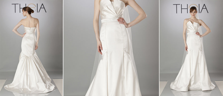 Theia Madison 890067 Elegant Lace Wedding Gown for Bride - Perfect for Church Ceremony, Beach Wedding & Formal Reception