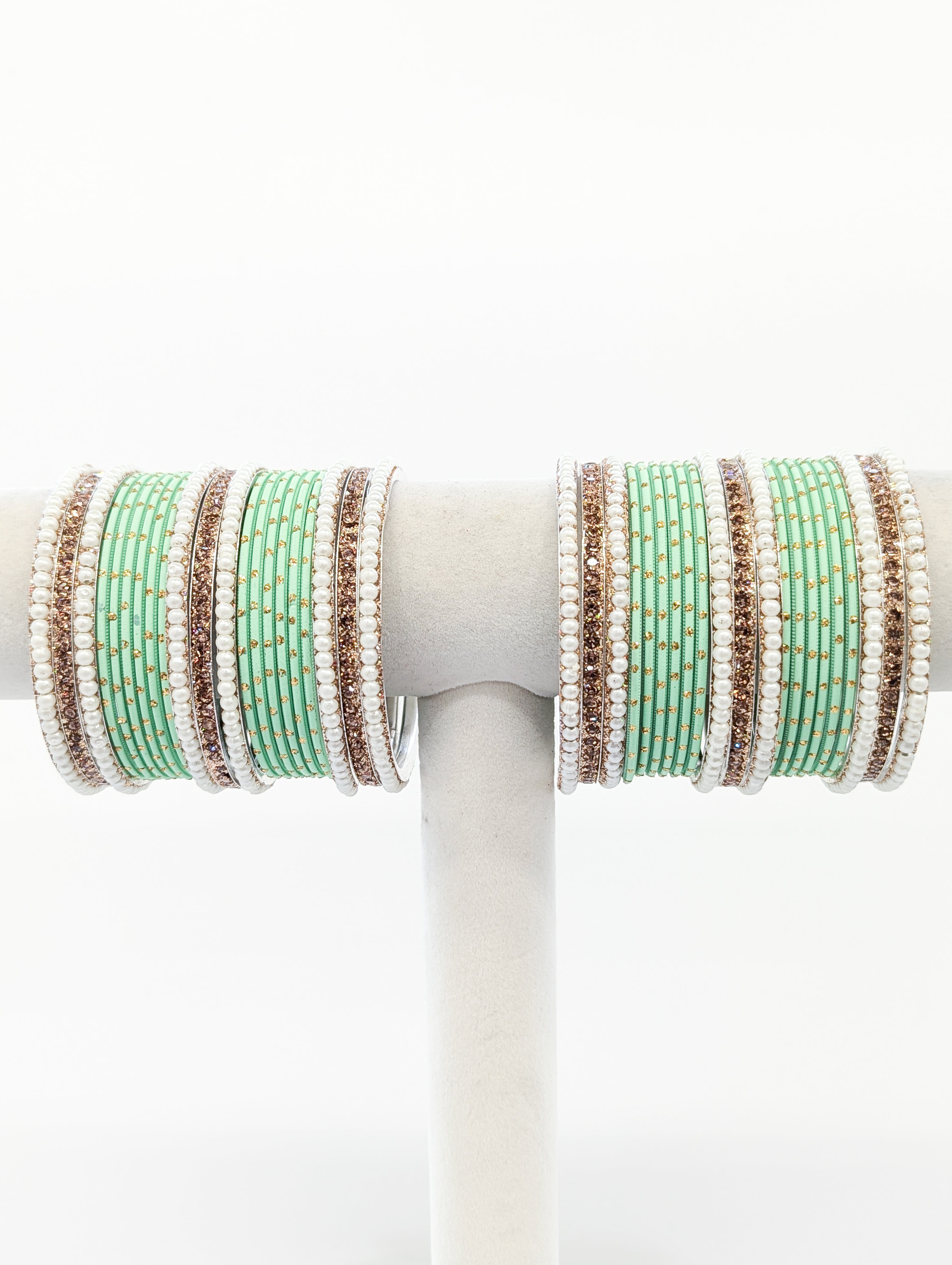 Himani Stone Bangles Set of 2 - Handmade Ethnic Jewelry for Women - Perfect for Festivals, Weddings & Boho Fashion
