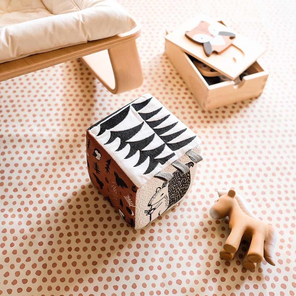 Wee Gallery Organic Soft Baby Blocks - Woodland Animal Toys for Early Learning & Sensory Play | Safe & Eco-Friendly Nursery Decor for Newborns & Toddlers