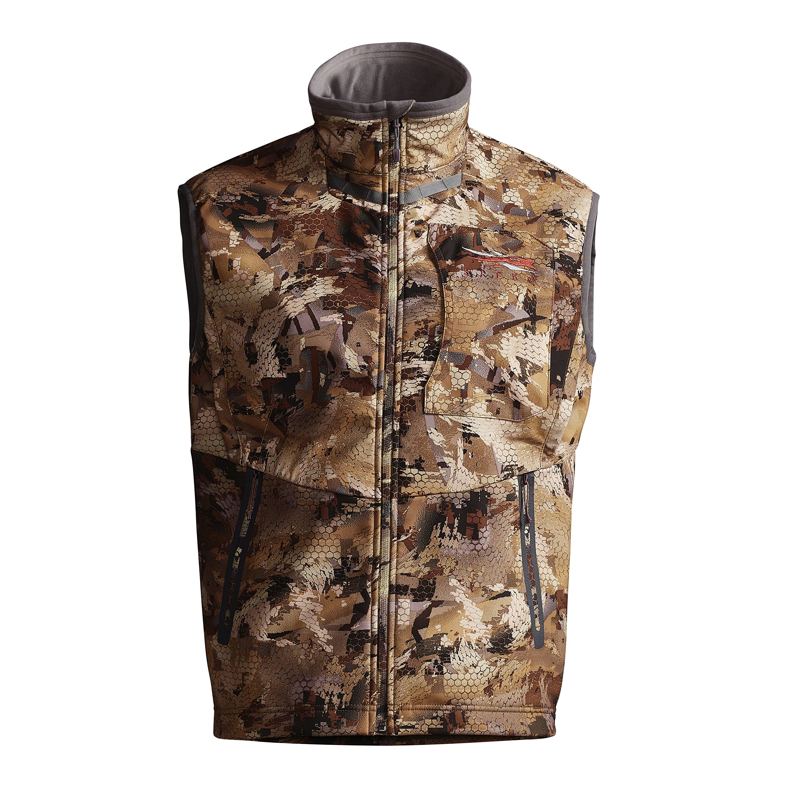 Sitka Men's Dakota Camo Hunting Vest - Water Repellent, Lightweight & Durable for Outdoor Adventures - Perfect for Deer Hunting, Turkey Season & Wilderness Exploration