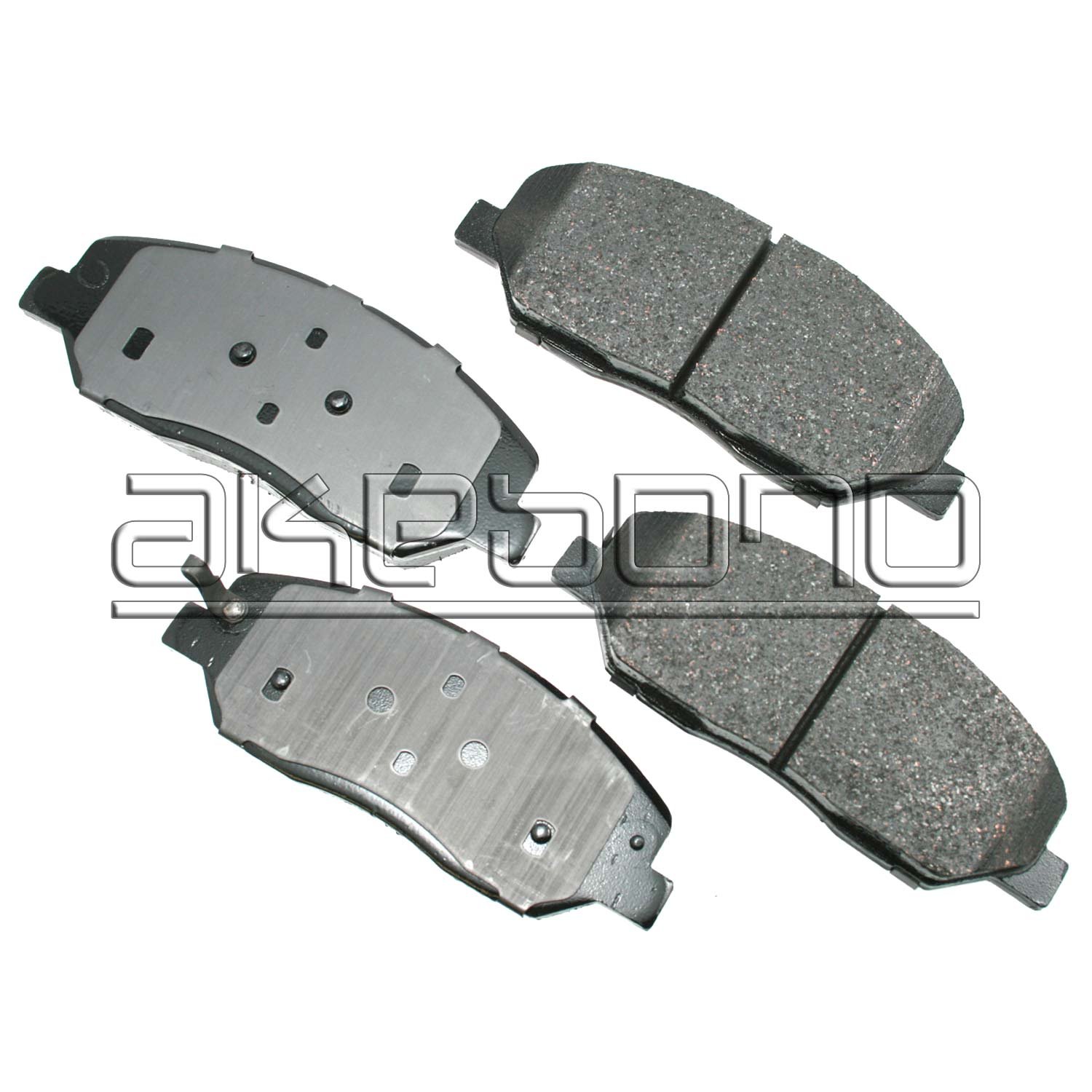 Akebono Premium Ceramic Brake Pad Set - Ultra Quiet & Low Dust Performance Brakes for Smooth Stopping - Perfect for Daily Commuting, City Driving & Highway Use