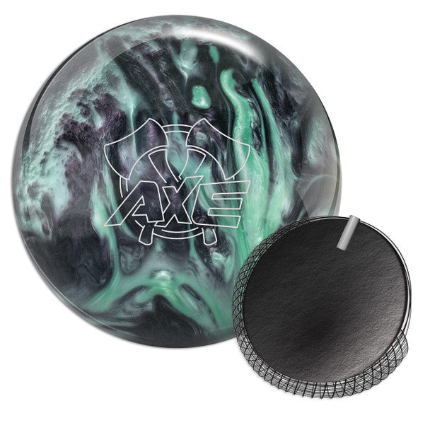 Premium Hammer Axe Bowling Ball - Green/Smoke Finish | High-Performance for Strikes & Spares | Perfect for League Play & Tournaments