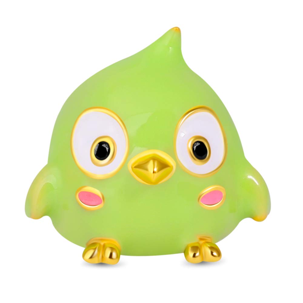GNOCE Sterling Silver Little Green Bird Charm Bead - Cute Animal Pendant for Women's Bracelet & Necklace - Perfect for Gifts, Boho Jewelry & Nature Lovers