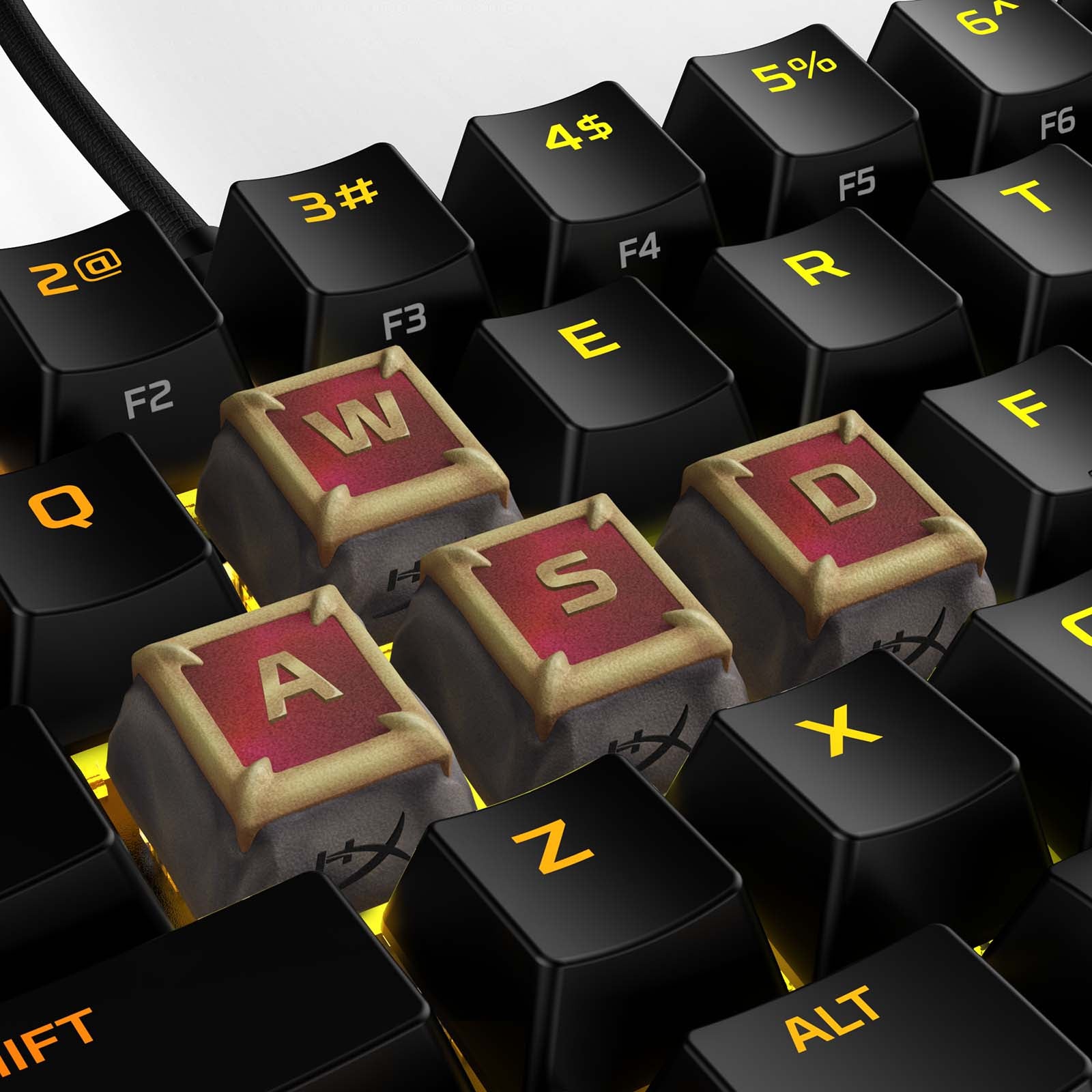 HX3D Custom Keycaps - RPG Movement Set for Mechanical Keyboards | Perfect for Gaming & Typing
