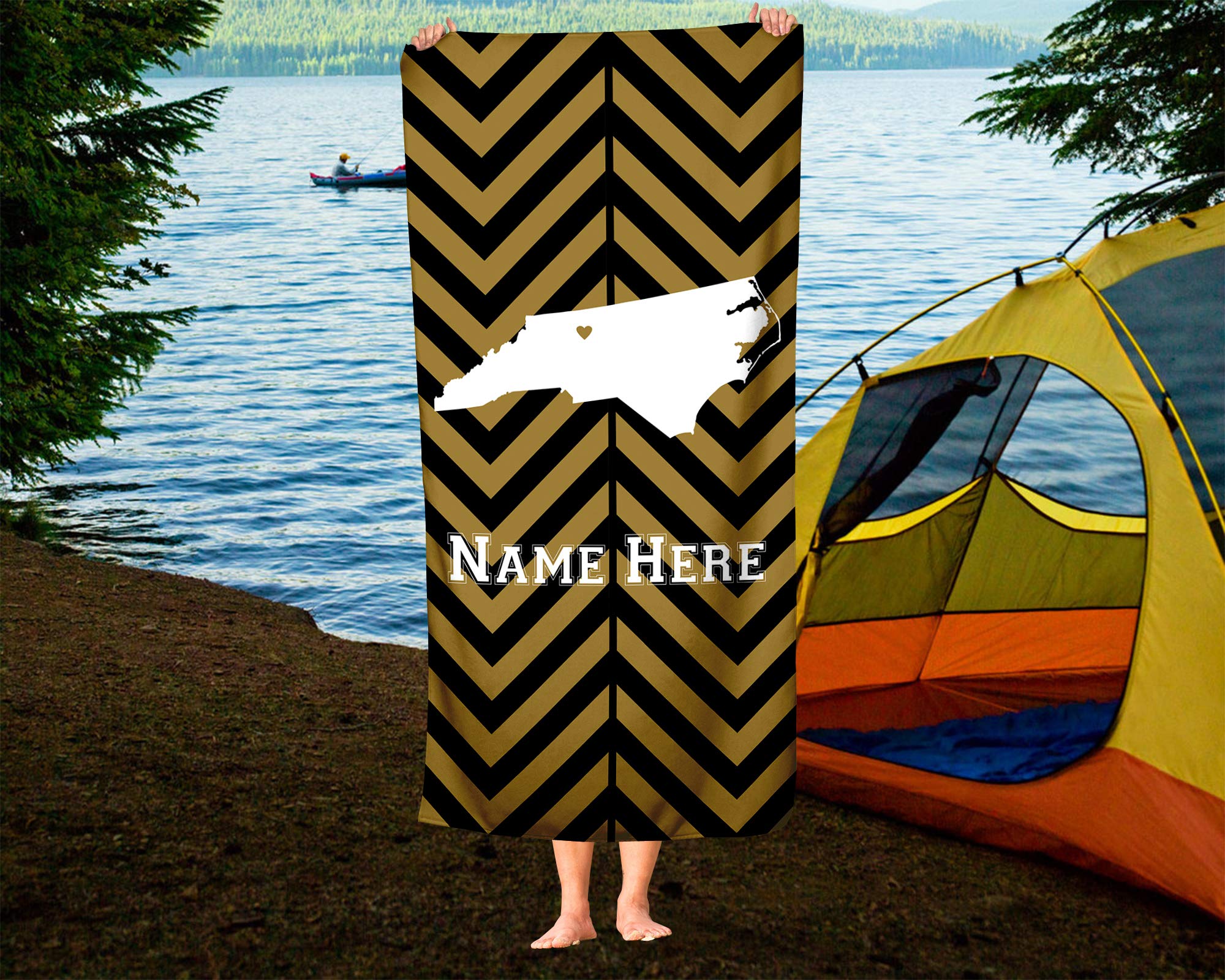 Custom Winston Salem North Carolina State Pride Beach & Bath Towel - Personalized Large & Medium Towels for Adults, Kids, College Football & Basketball Fans - Perfect for Pool, Beach, Gym & Game Day