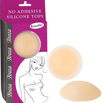 BRAZA No Adhesive Silicone Petal Tops - 3 Pack | Seamless Nipple Covers for Women | Reusable, Invisible Under Clothes | Perfect for Dresses, Swimsuits & Special Occasions
