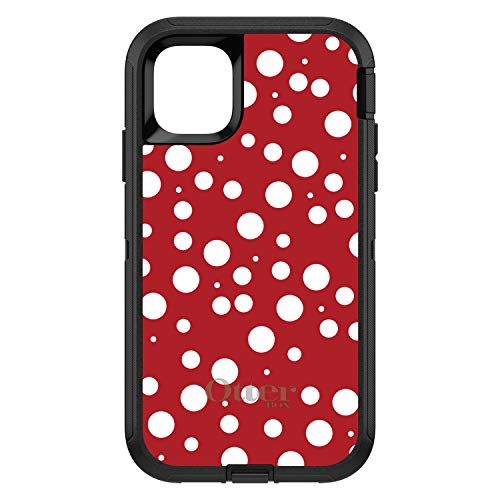 Red White Bubbles Polka Dots On Black Case