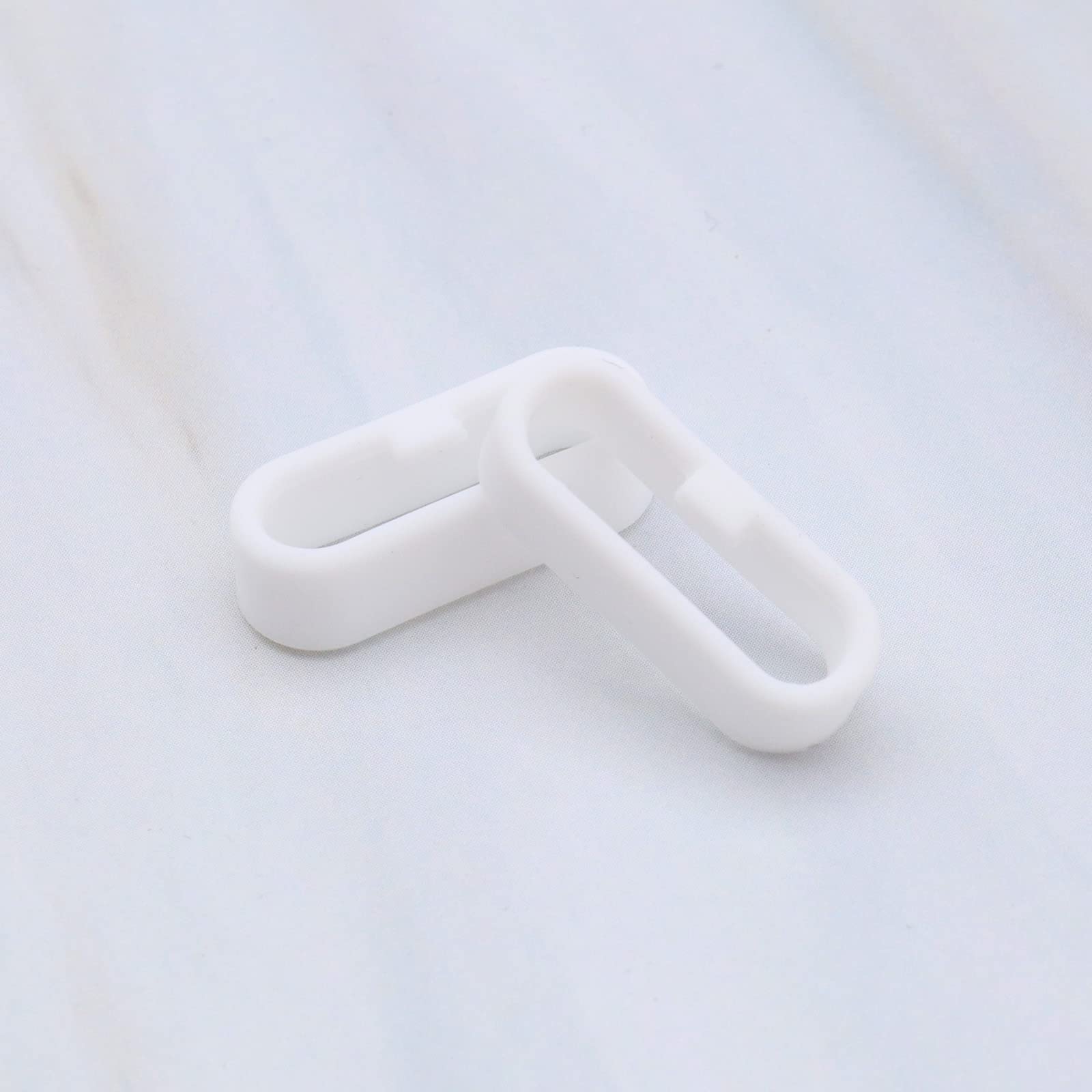 10pcs Silicone Watch Strap Loop Holders - Compatible with Garmin Vivoactive 3 Music/Venu/Vivomove - Secure Replacement Wristband Rings (White) - Perfect for Sports, Fitness & Everyday Wear