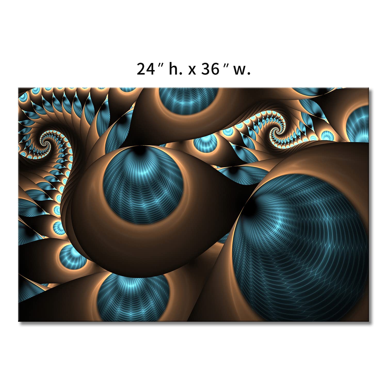 Abstract Blue and Brown Hole Design Wall Art Painting - Canvas Print for Modern Home Decor, Living Room & Office Decoration - Unique Gift Idea for Housewarming & Holidays