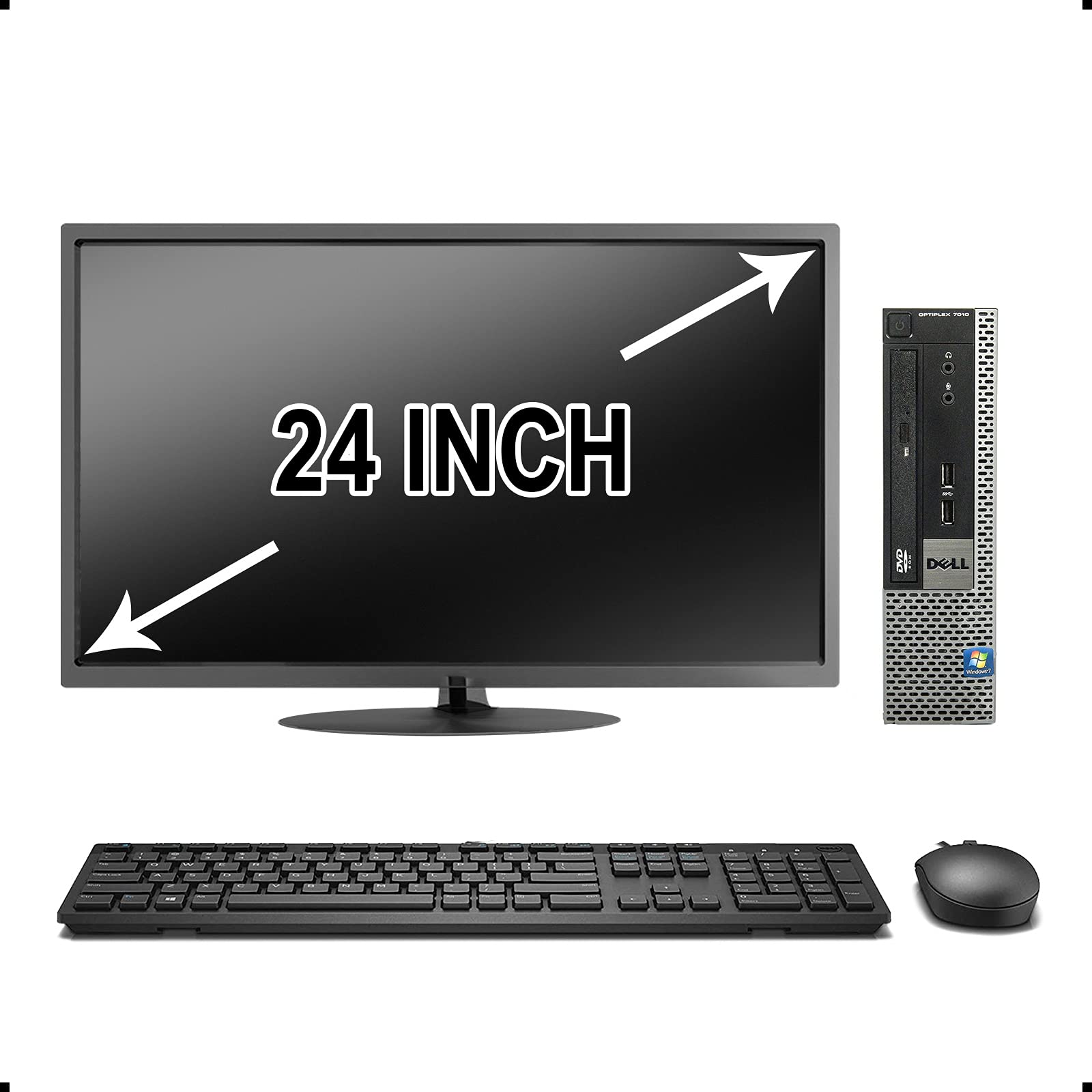 Dell OptiPlex 7010 Ultra Small Business Desktop Computer - Intel Core i5 Processor, 8GB RAM, 500GB HDD, Windows 10 Pro | Includes 24