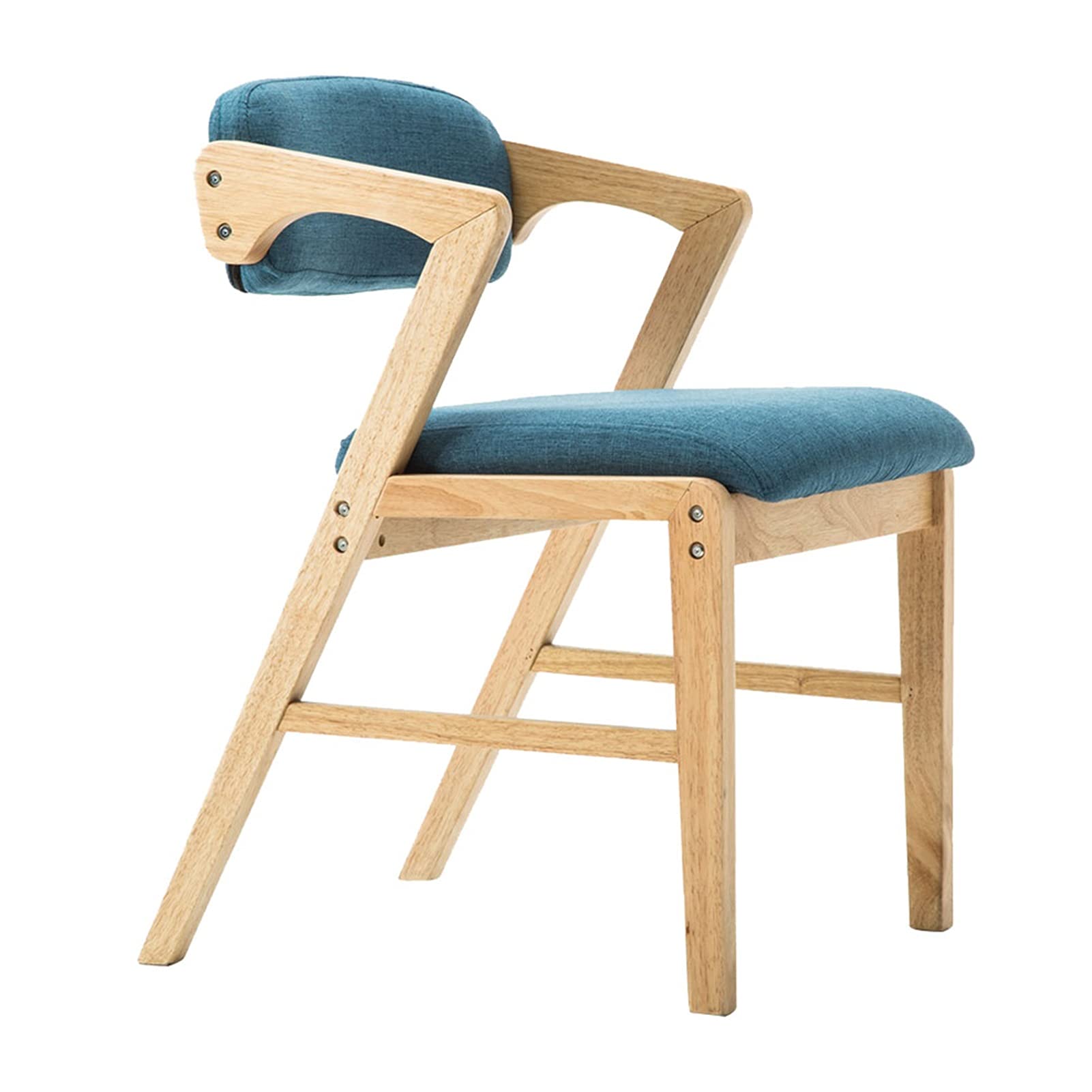 SJWA Linen Upholstered Dining Chair - Comfortable & Durable Armchair for Kitchen, Living Room, Bedroom or Reception Area (Blue) - Perfect for Home Decor, Office Waiting Rooms and Guest Seating