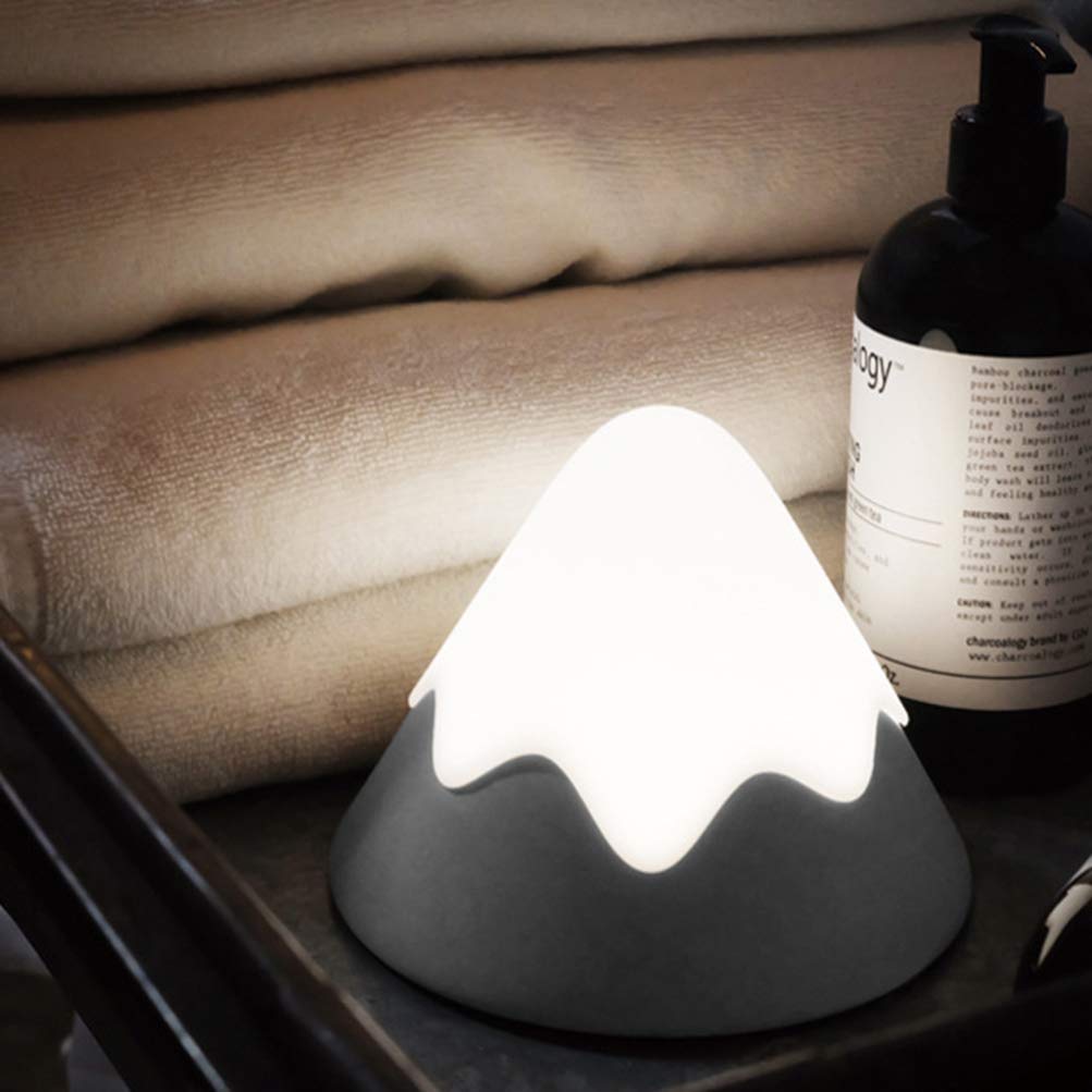 Rechargeable LED Night Light for Kids - Snow Mountain Shaped Nursery Lamp, Bedside Table Lamp for Baby Room | Perfect for Bedtime Stories, Night Feeding & Nursery Decor