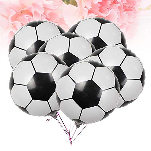 10pcs 18 Inch Mylar Soccer Balloons - World Cup Party Decorations, Birthday, Graduation & Sports Theme Celebrations - Perfect for Indoor & Outdoor Events