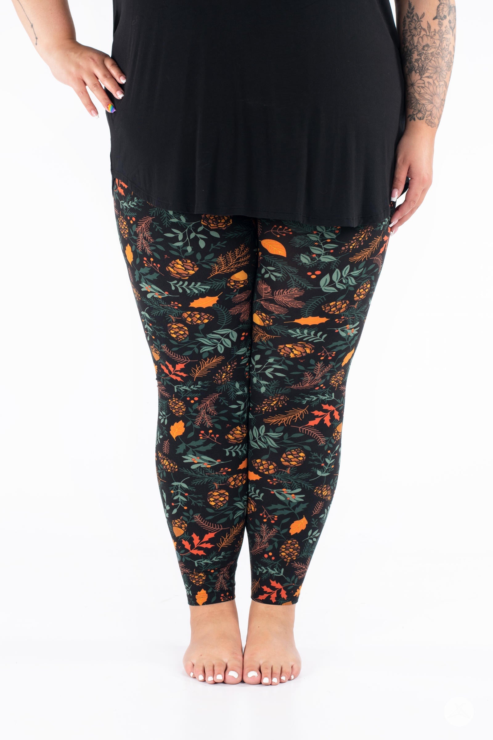 Women's Sweater Weather Patterned Leggings - Cozy Winter Knit Pants for Yoga, Lounge & Casual Outfits