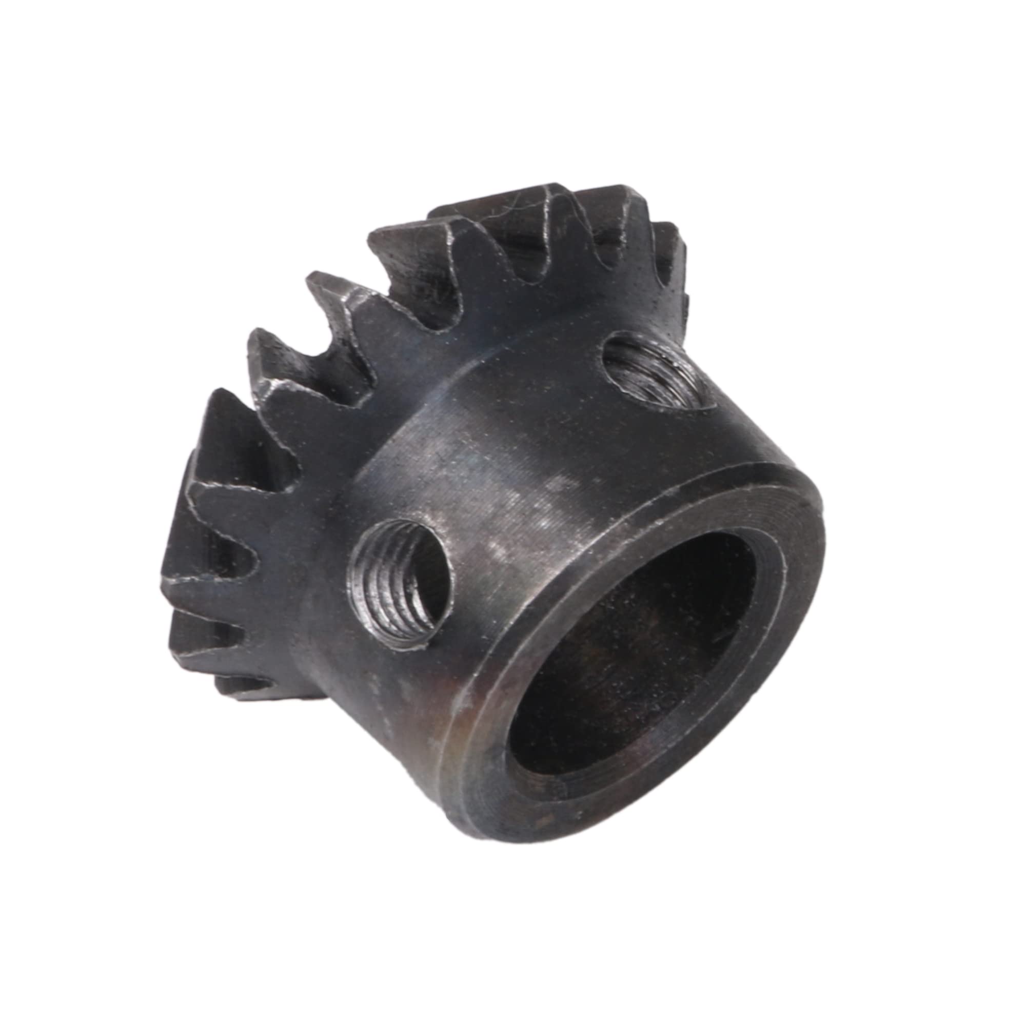 BQLZR 45# Steel Bevel Gear - 26mm Diameter, 18mm Height, 12mm Hole, 1.5 Module, 16 Teeth (Silver/Black) - 2 Pack - Perfect for RC Cars, Robotics, and DIY Mechanical Projects