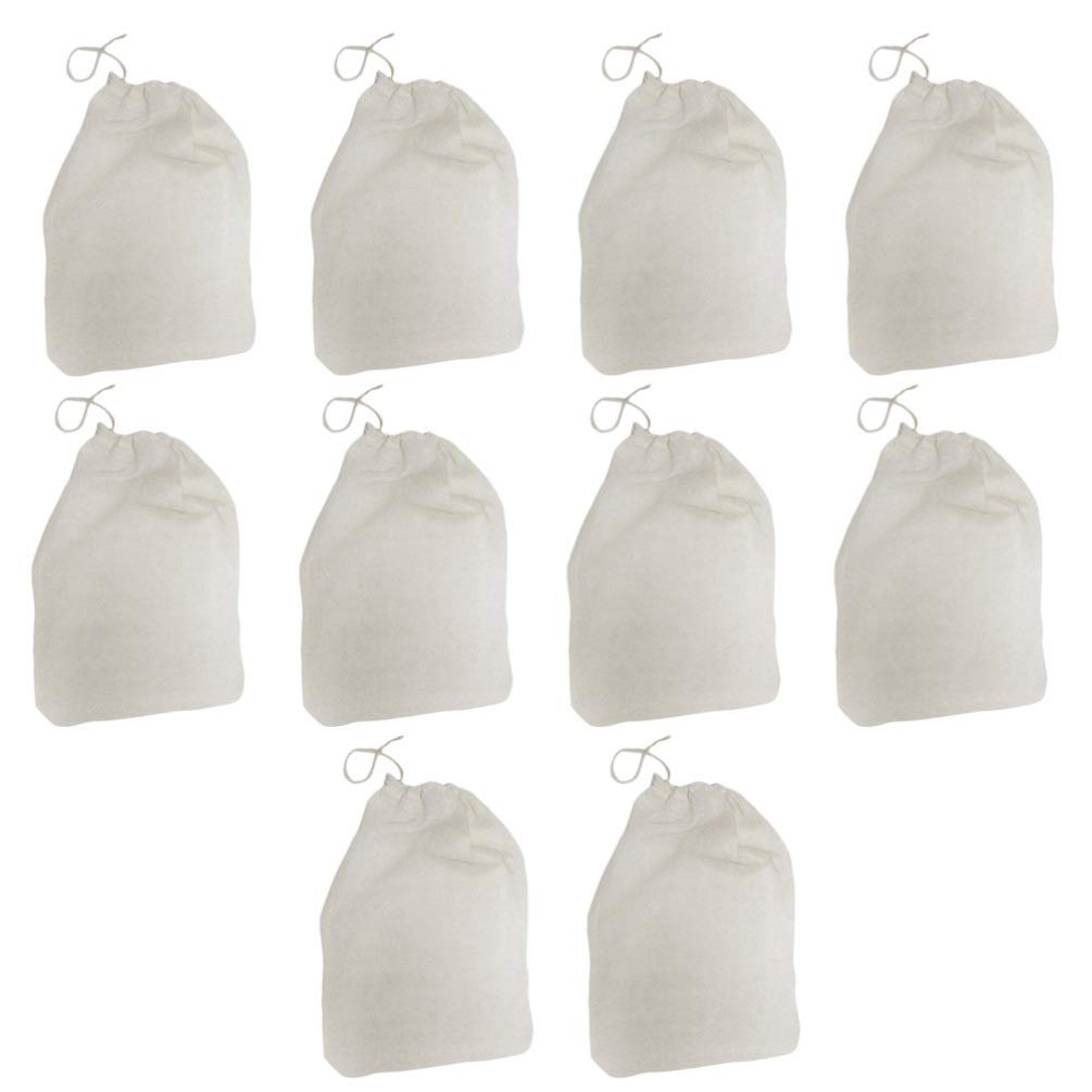 Organic Cotton Muslin Filter Bags - Reusable, Non-Toxic, Natural Drawstring Strainer for Nut Milk, Juice & Fruit - Perfect for Cold Brew, Cheese Making & DIY Kitchen Projects