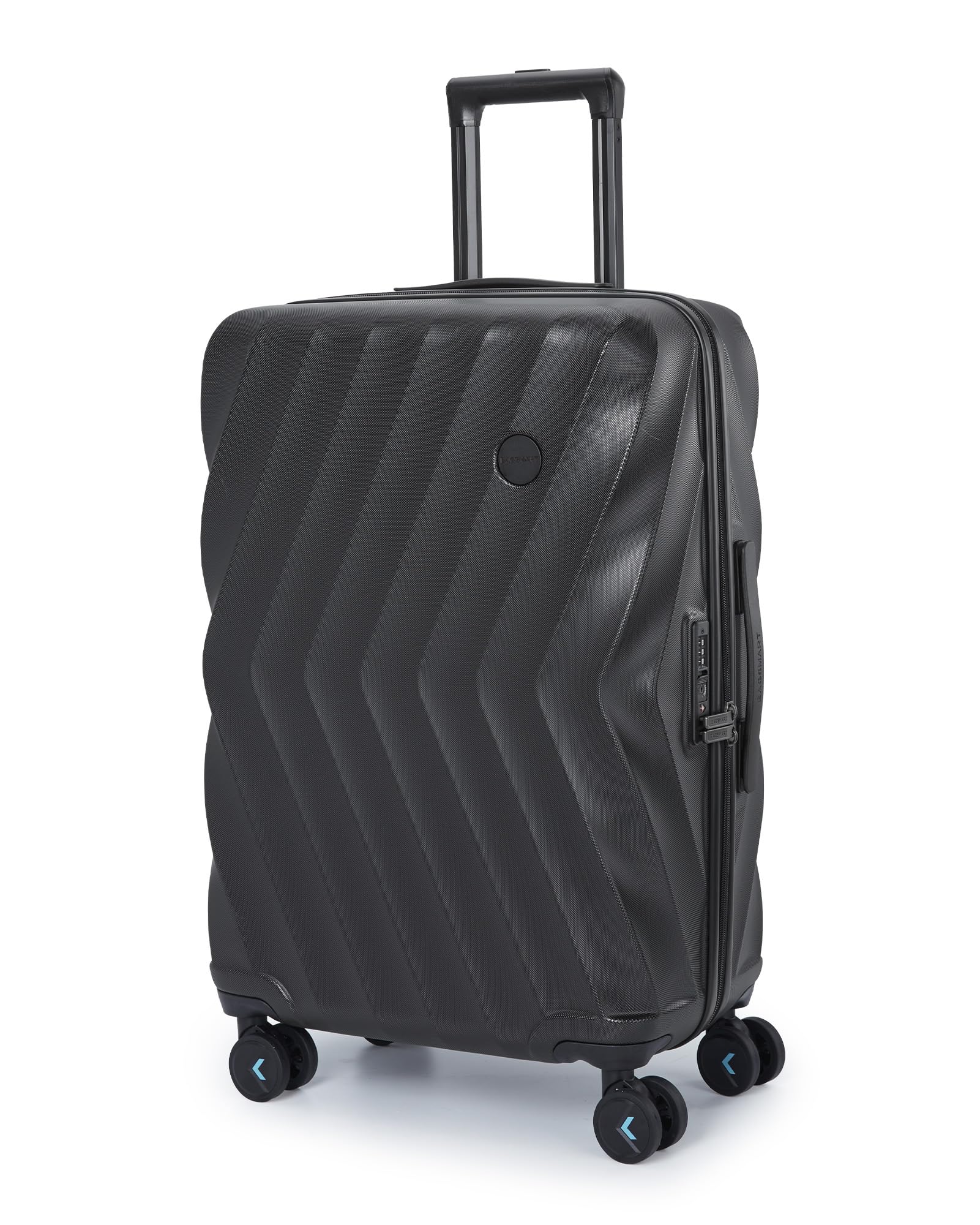 BAGSMART 24 Inch Polycarbonate Hardside Spinner Wheel Luggage with TSA Lock - Lightweight Travel Suitcase for Men & Women (Black) - Perfect for Business Trips, Vacations & Air Travel