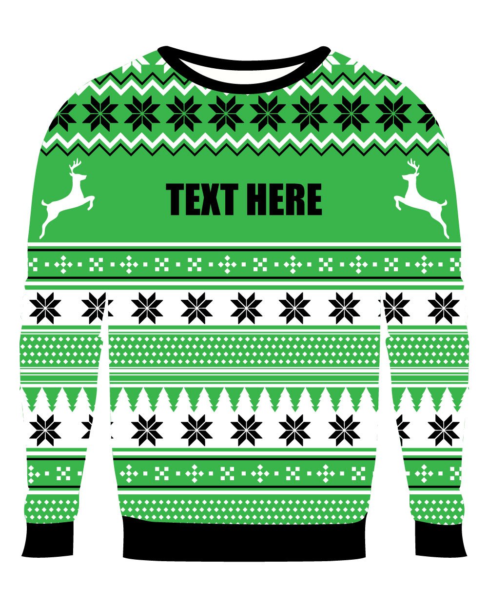 Custom Embroidered Ugly Christmas Sweater with Funny Text - Perfect for Holiday Parties & Family Gatherings