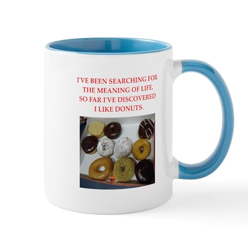 White/Blue Inside - Donuts Mugs
