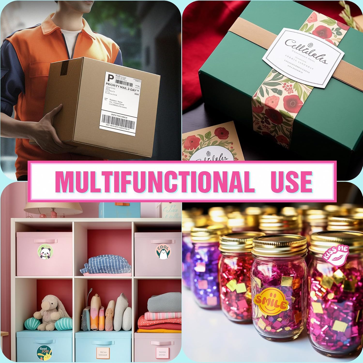 30 Sheets Full Sheet Label Sticker Paper, 8.5