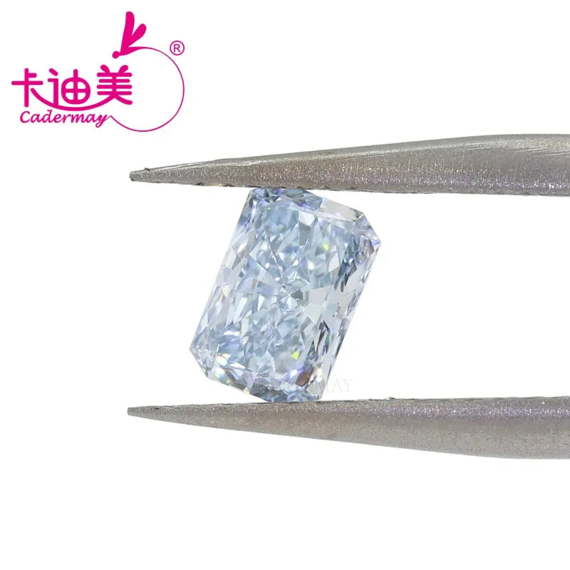 0.706 CT VVS1 Clarity Light Blue HPHT Lab Grown Diamond - Radiant Cut Loose Gemstone for Engagement Rings & Jewelry Making | Eco-Friendly Alternative to Mined Diamonds