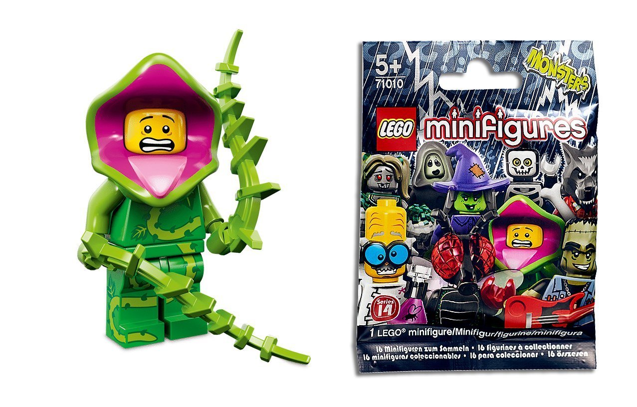 LEGO Minifigures Series 14 Plant Monster with Bonus Mini Figure Head - Collectible Building Toy for Kids & Adults, Perfect for LEGO Displays & Creative Play