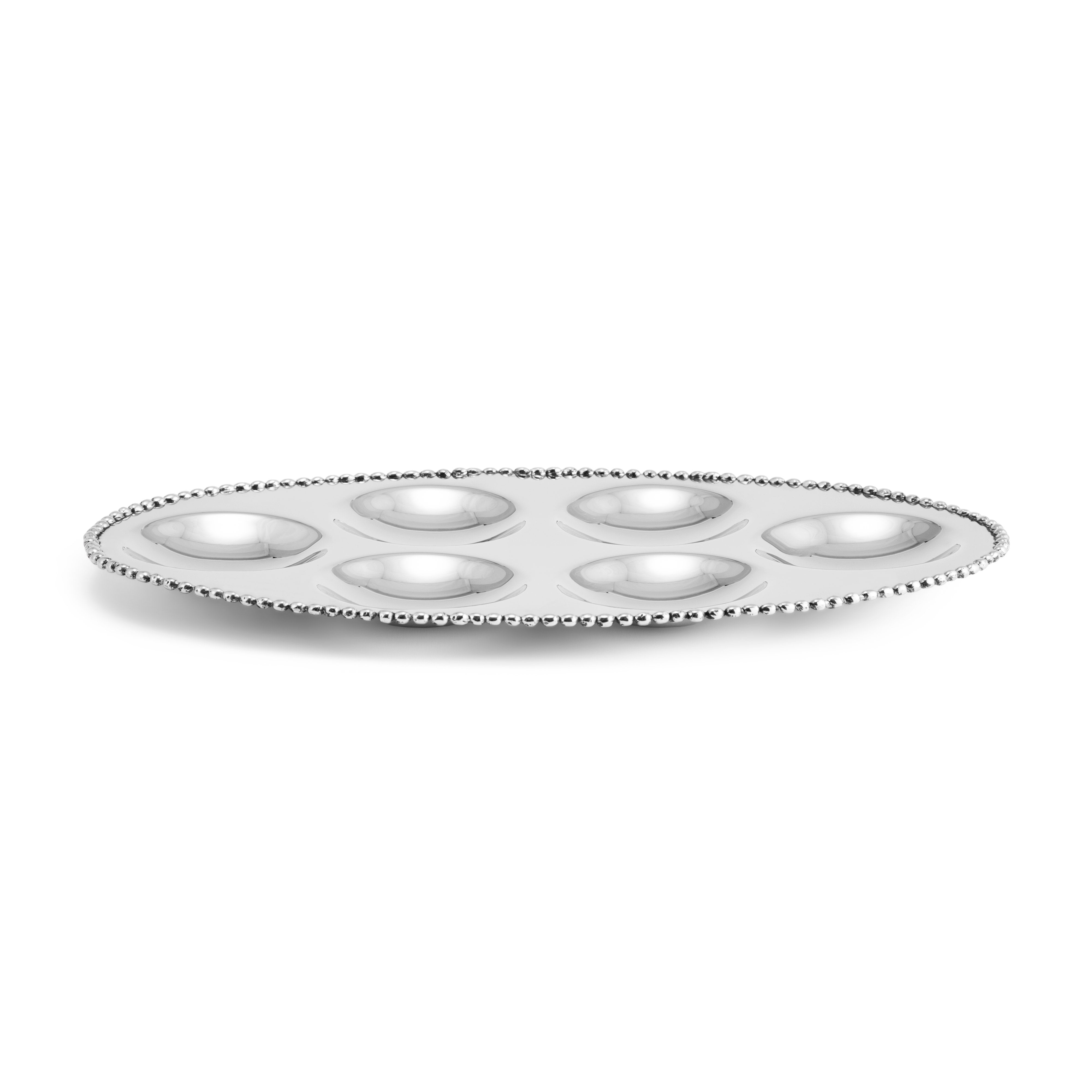 Traditional Jewish Molten Seder Plate for Passover - Elegant Ceramic Passover Plate with Symbolic Compartments for Holiday Meals & Family Gatherings
