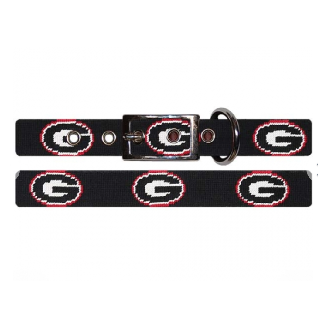 Georgia G Needlepoint Dog Collar - Handmade Embroidered Pet Collar for Small & Medium Dogs - Perfect for Daily Walks, Training & Special Occasions