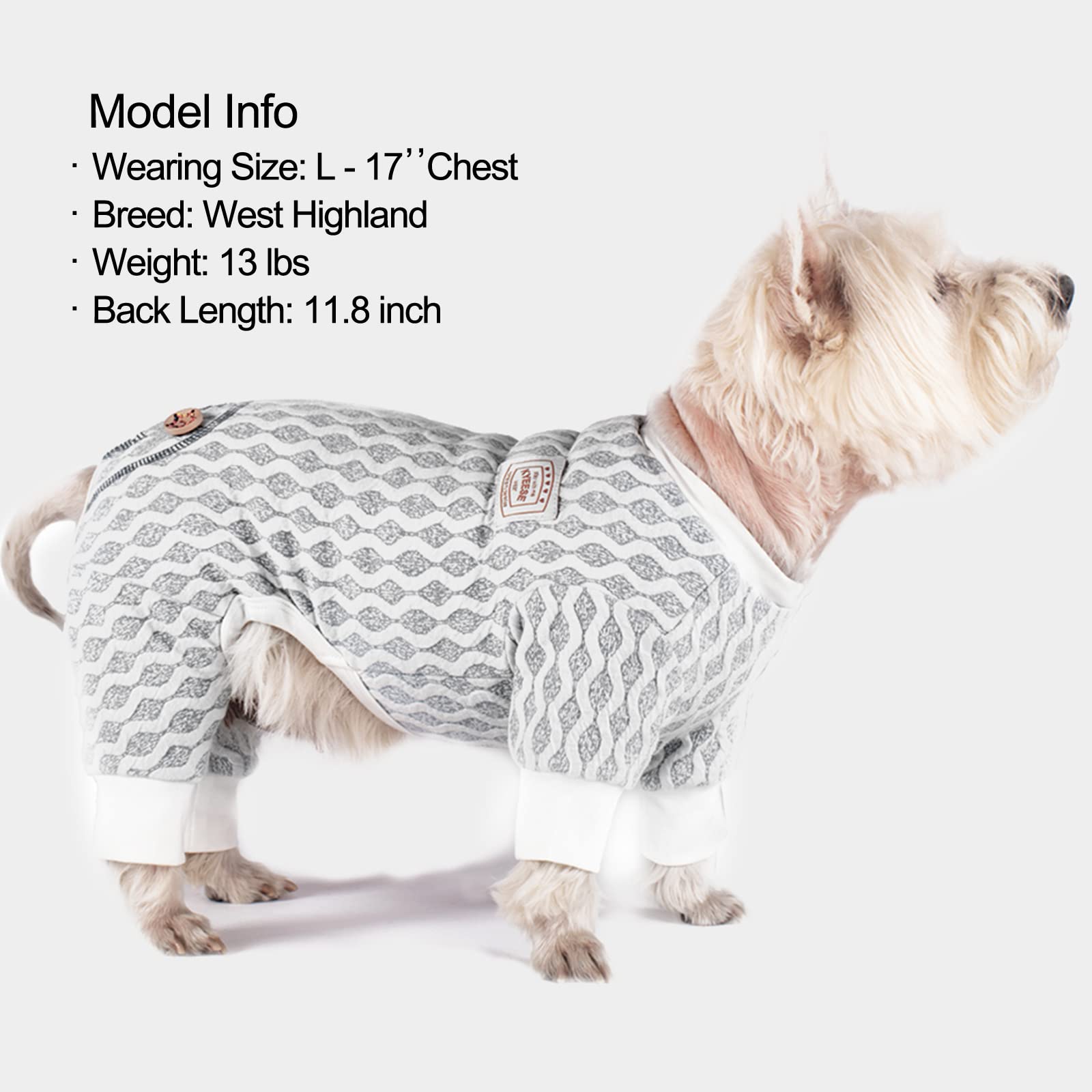 KYEESE Large Dog Pajamas Onesie - Soft Cotton Dog Pajamas for Big Dogs, Comfortable Sleepwear for Pets - Perfect for Indoor Lounging, Winter Nights & Cuddling