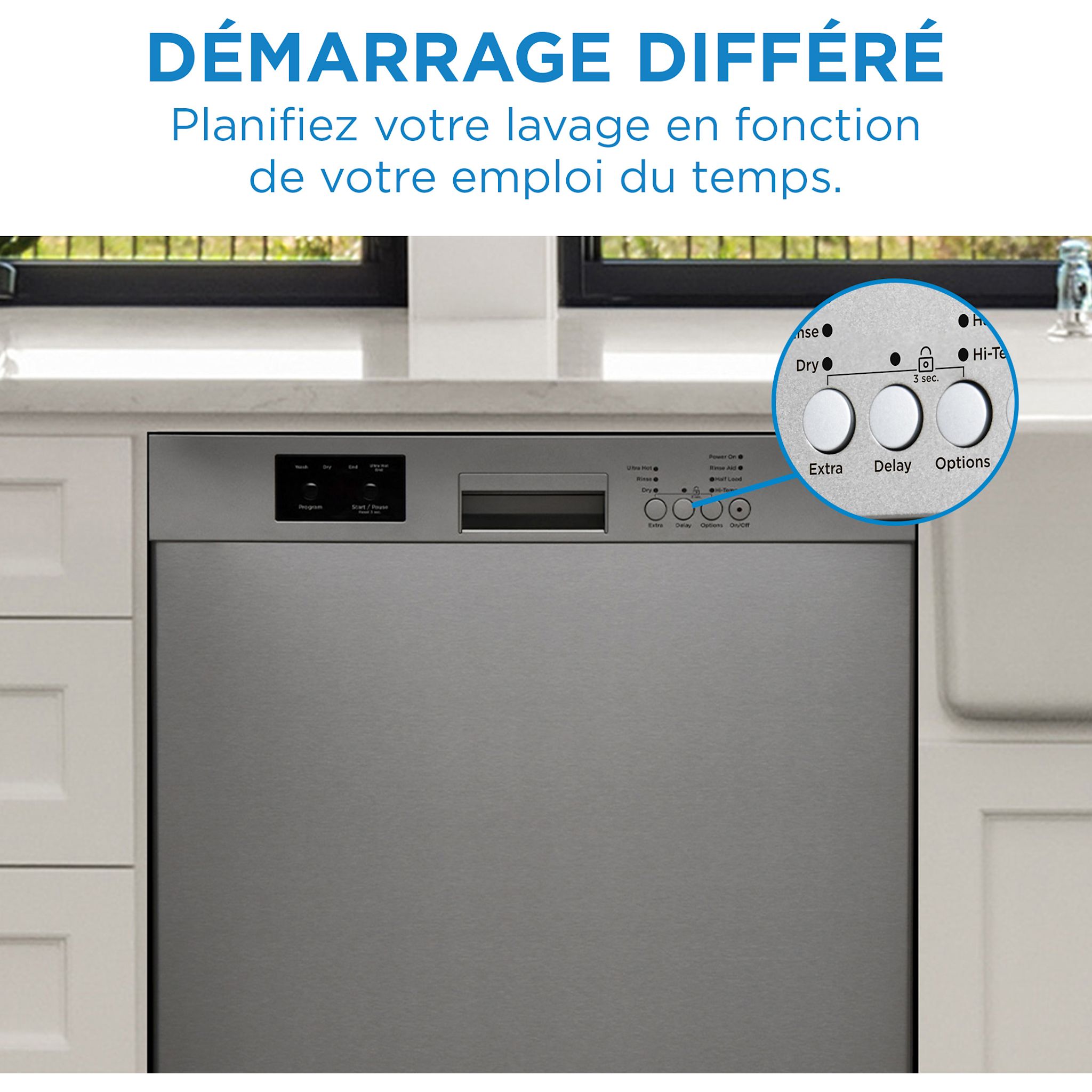Danby DDW2400ESS 24 Inch Built-In Dishwasher with Stainless Steel Interior - Energy Star Certified, Quiet Operation for Kitchens, Homes & Apartments
