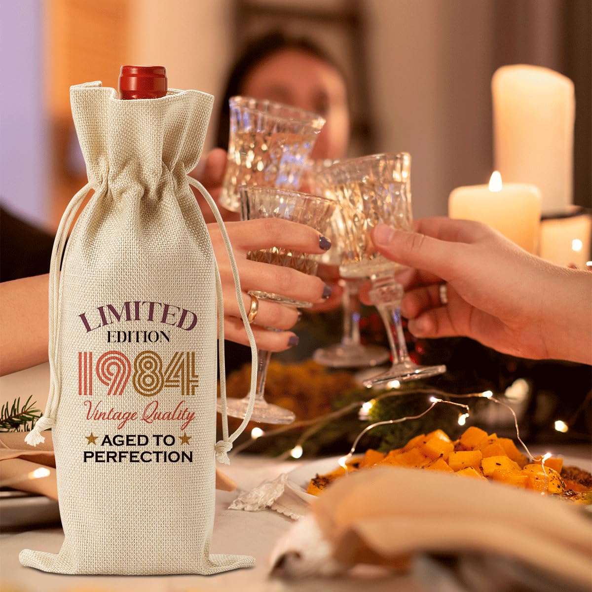 Funny 40th Birthday Wine Bag Gift for Women & Men - Party Decor