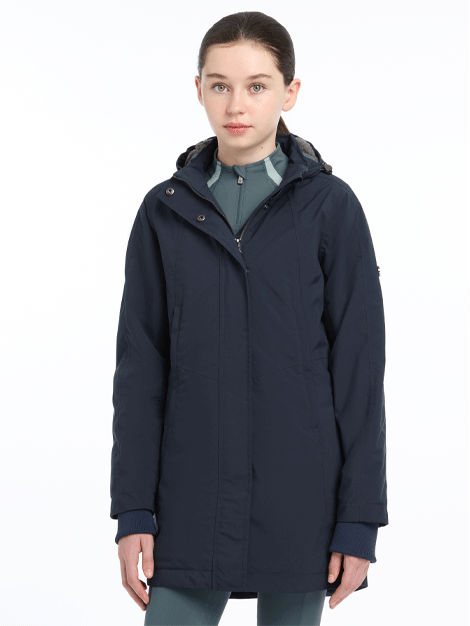 Young Rider Skye Waterproof Coat - Le Mieux Equestrian Riding Jacket for Kids | Waterproof & Breathable Outdoor Horseback Riding Gear for Rainy Days & Cold Weather