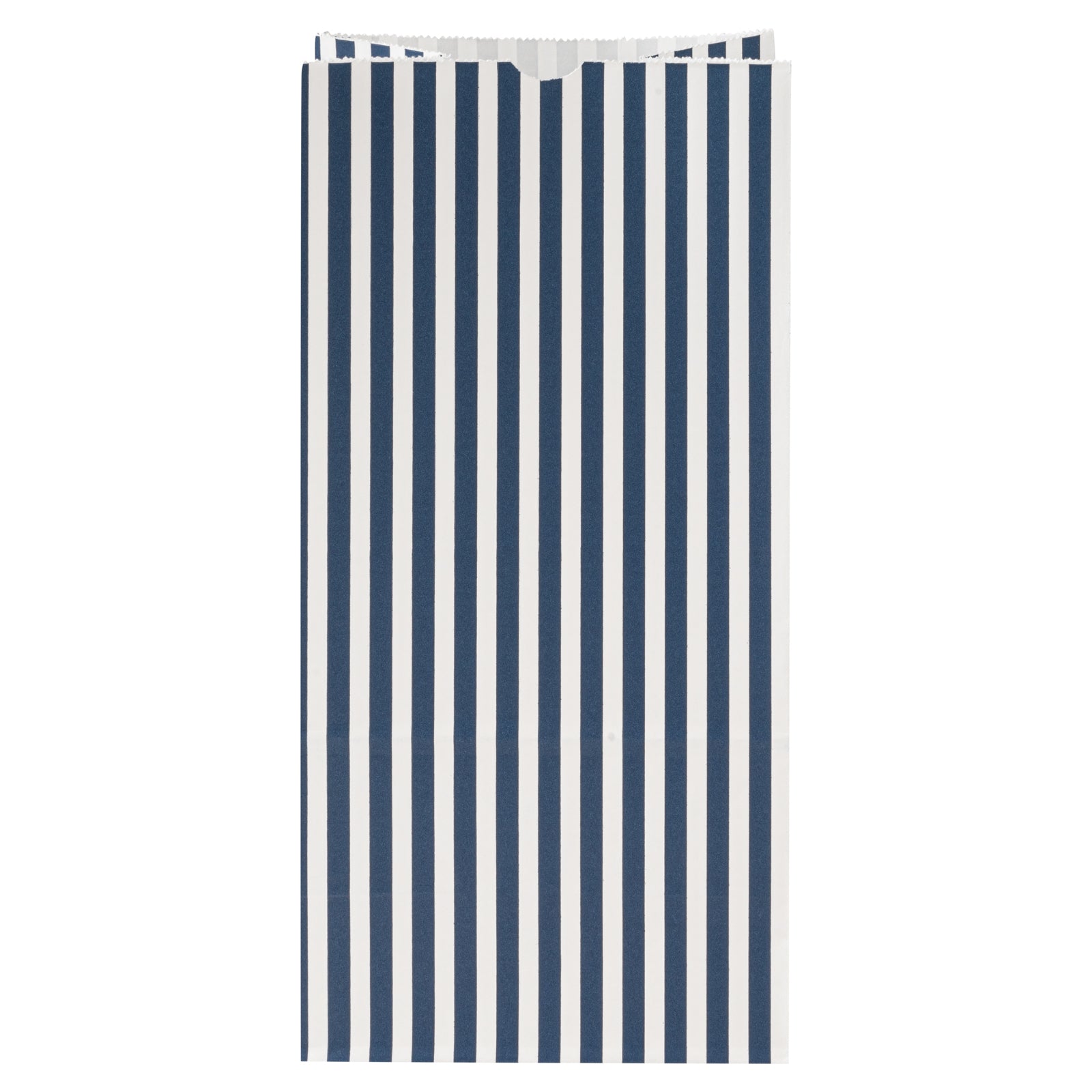 Premium Blue and White Striped Paper Bags - 8 lb Capacity, 6 x 4 x 11.75 Inches (100 Count) - Perfect for Retail Packaging, Gift Bags & Party Favors