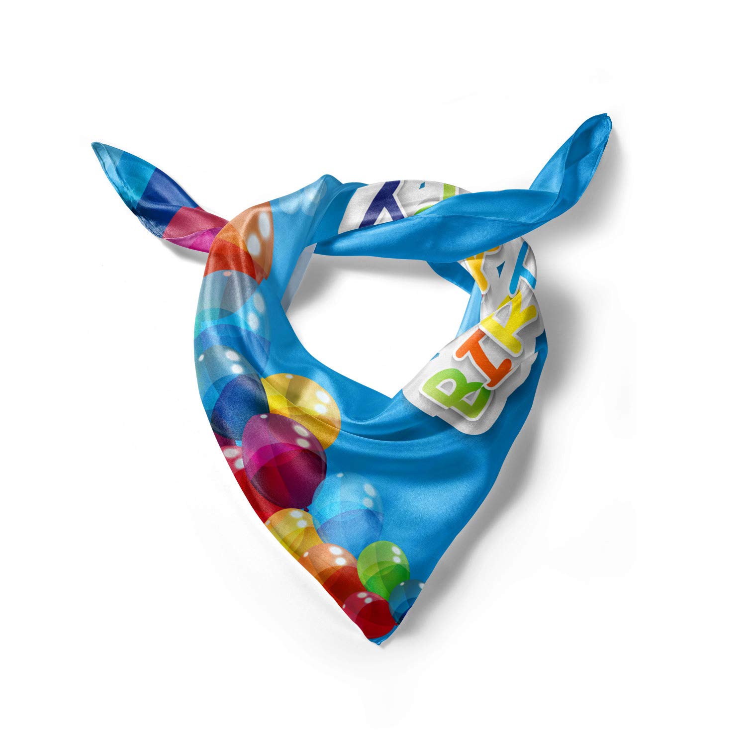 Ambesonne Colorful Hair Scarf with Vibrant Balloons Sky Print - Stylish Head Wrap for Women, Perfect for Beach, Summer Outfits & Boho Fashion Accessories